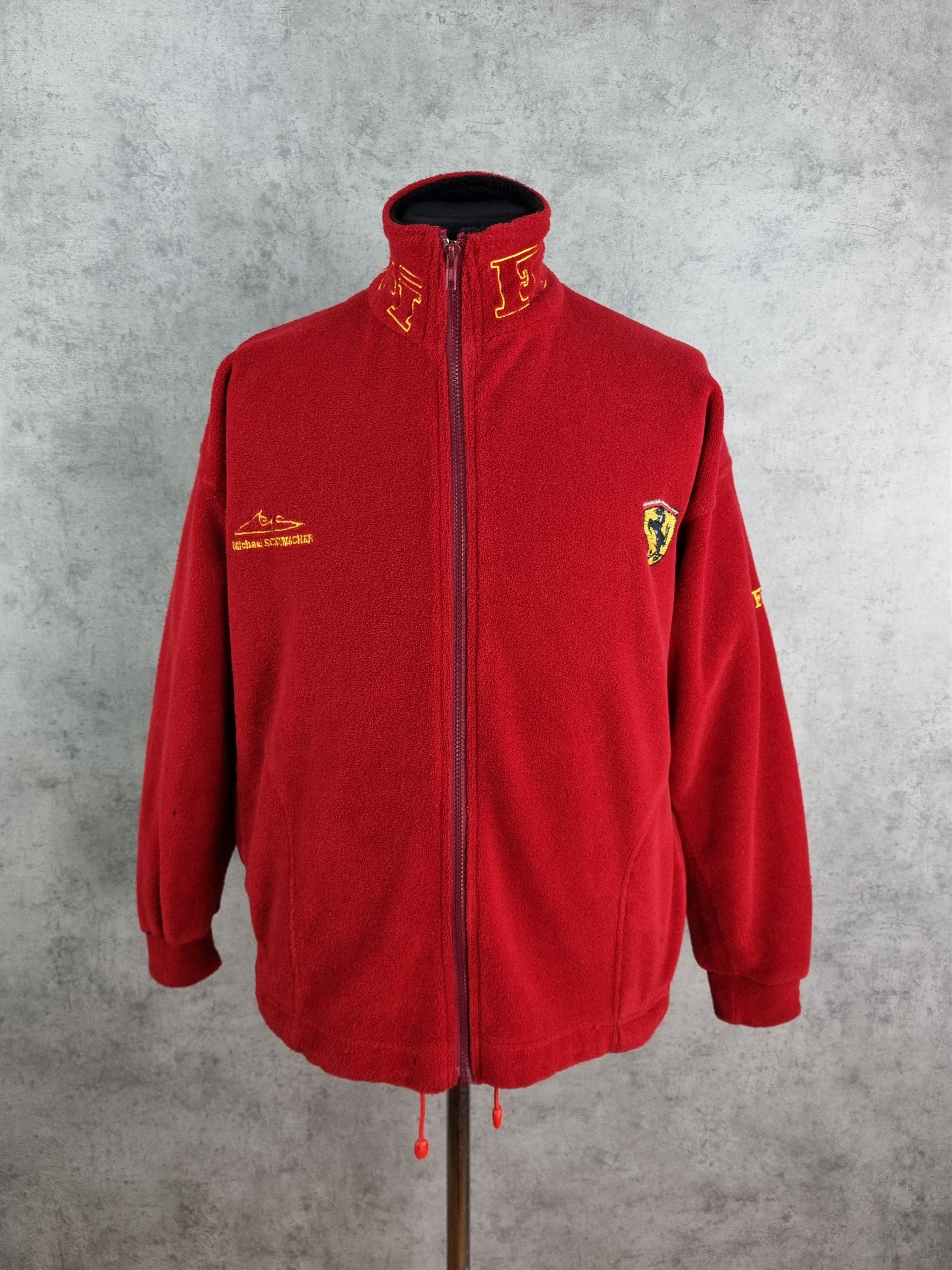 Ferrari × Formula 1 90s Ferrari Michael Schumacher Embroidered Zipped Fleece Size US M / EU 48-50 / 2 - 2 Thumbnail