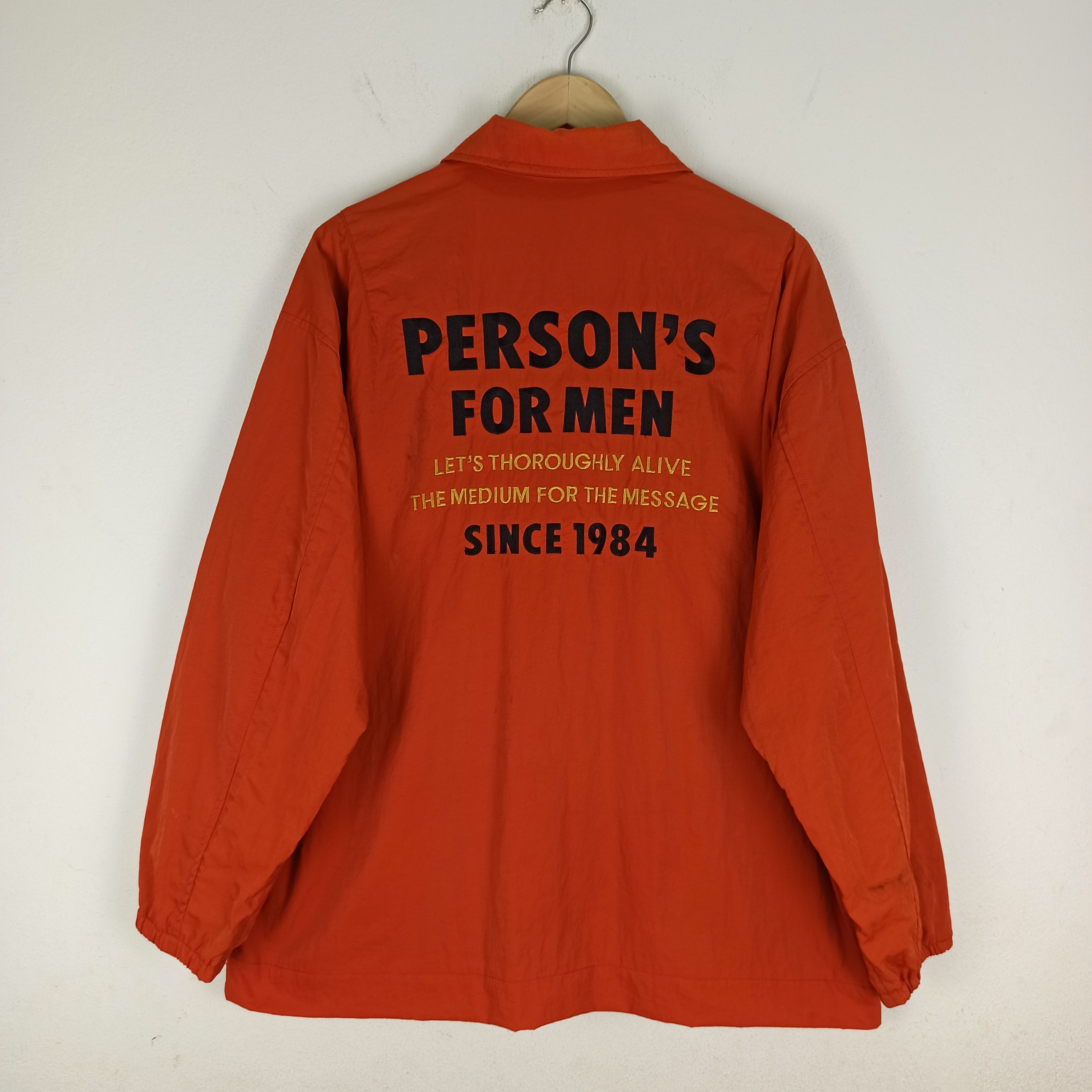 Japanese Brand 🔥Vintage🔥 Person For Men Jacket Spell Out Big Logo Size US XL / EU 56 / 4 - 1 Thumbnail
