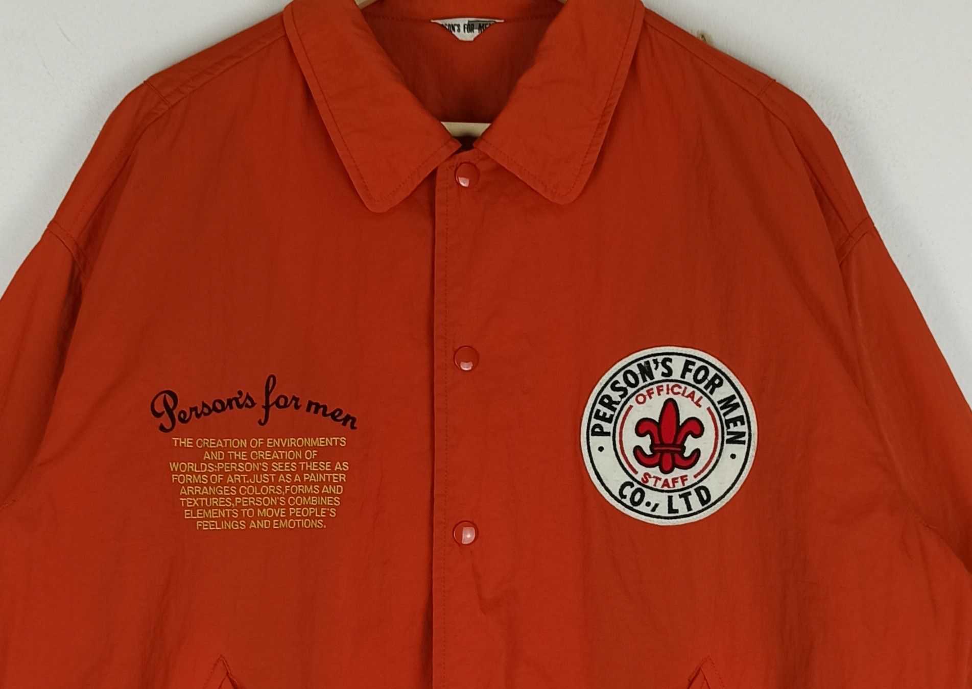 Japanese Brand 🔥Vintage🔥 Person For Men Jacket Spell Out Big Logo Size US XL / EU 56 / 4 - 5 Thumbnail