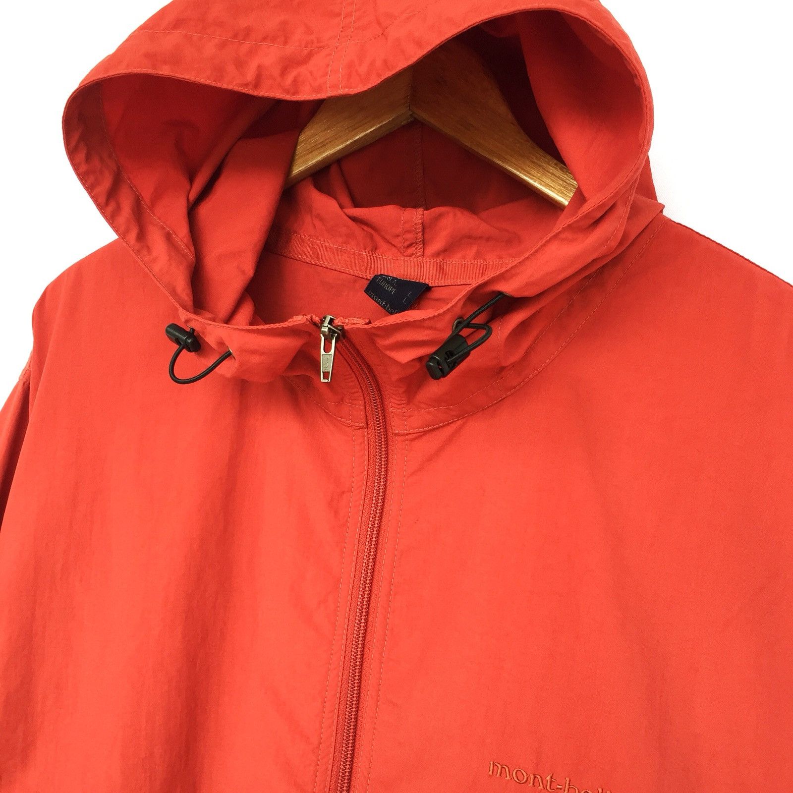 Montbell Montbell Red Hoodie Oversized Zipper Jacket Size US L / EU 52-54 / 3 - 4 Thumbnail
