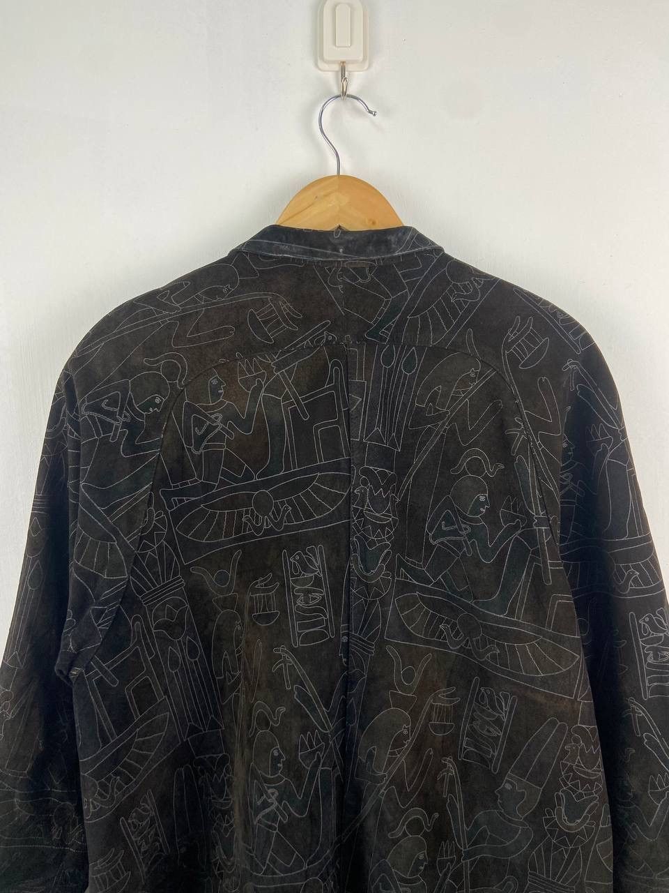 If Six Was Nine Vintage Faded Black Shadow Kinoshita Bussan Suede Coat Size US L / EU 52-54 / 3 - 8 Thumbnail