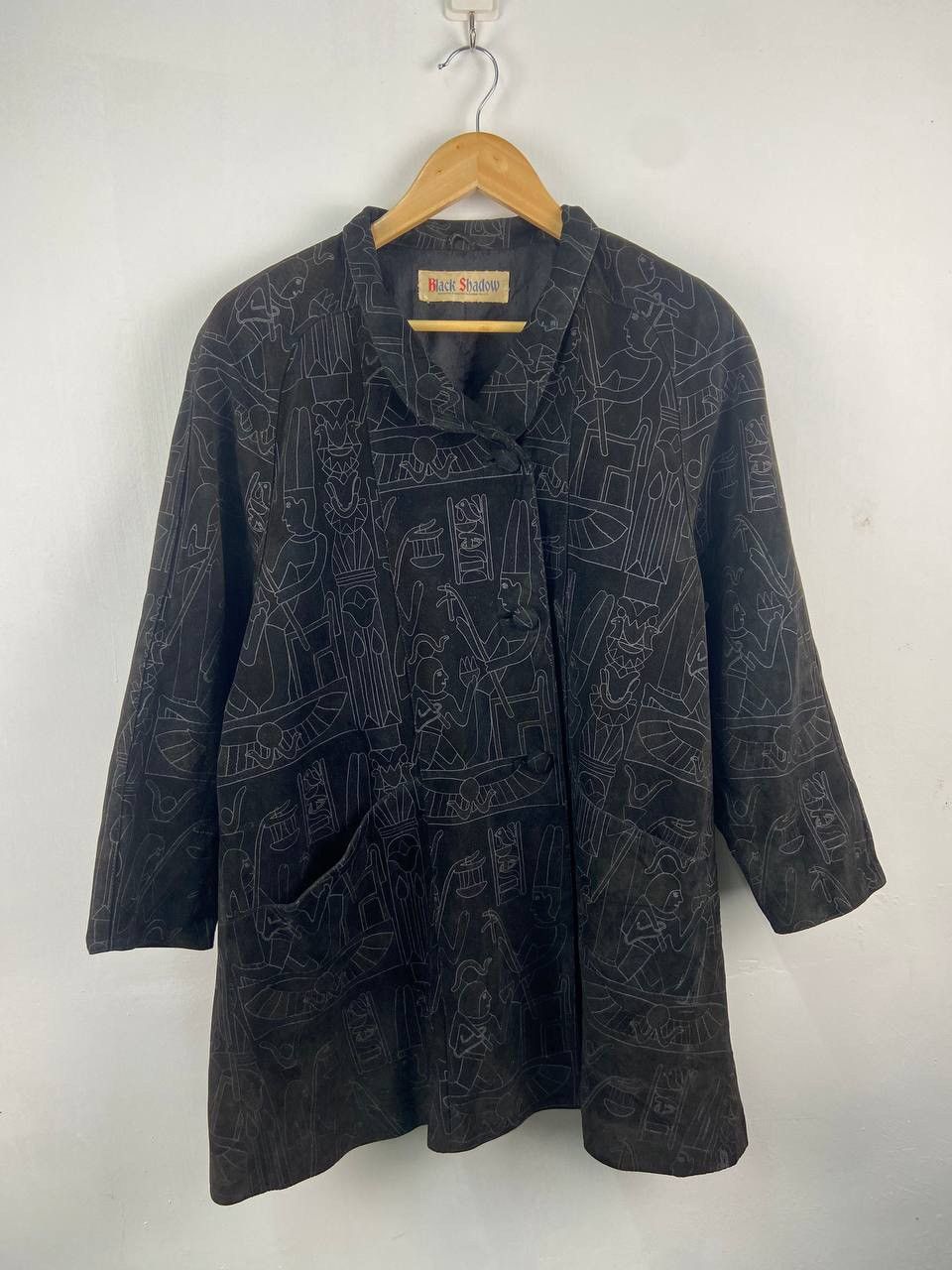 If Six Was Nine Vintage Faded Black Shadow Kinoshita Bussan Suede Coat Size US L / EU 52-54 / 3 - 1 Thumbnail