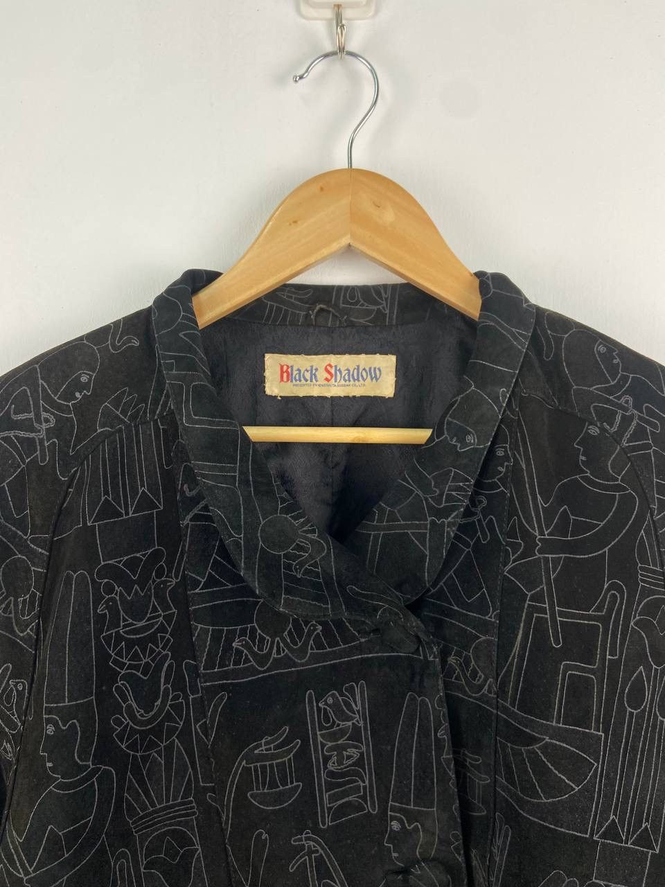 If Six Was Nine Vintage Faded Black Shadow Kinoshita Bussan Suede Coat Size US L / EU 52-54 / 3 - 6 Thumbnail