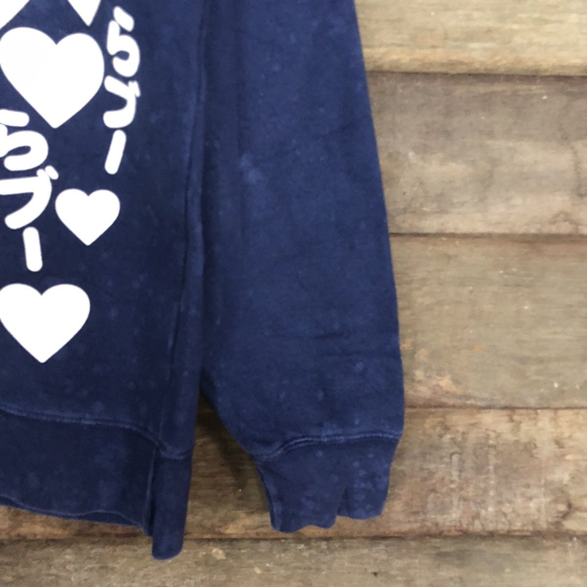 Japanese Brand Japan Pig Cartoon Dark Blue Big Logo Sweatshirt #133B Size US M / EU 48-50 / 2 - 4 Thumbnail