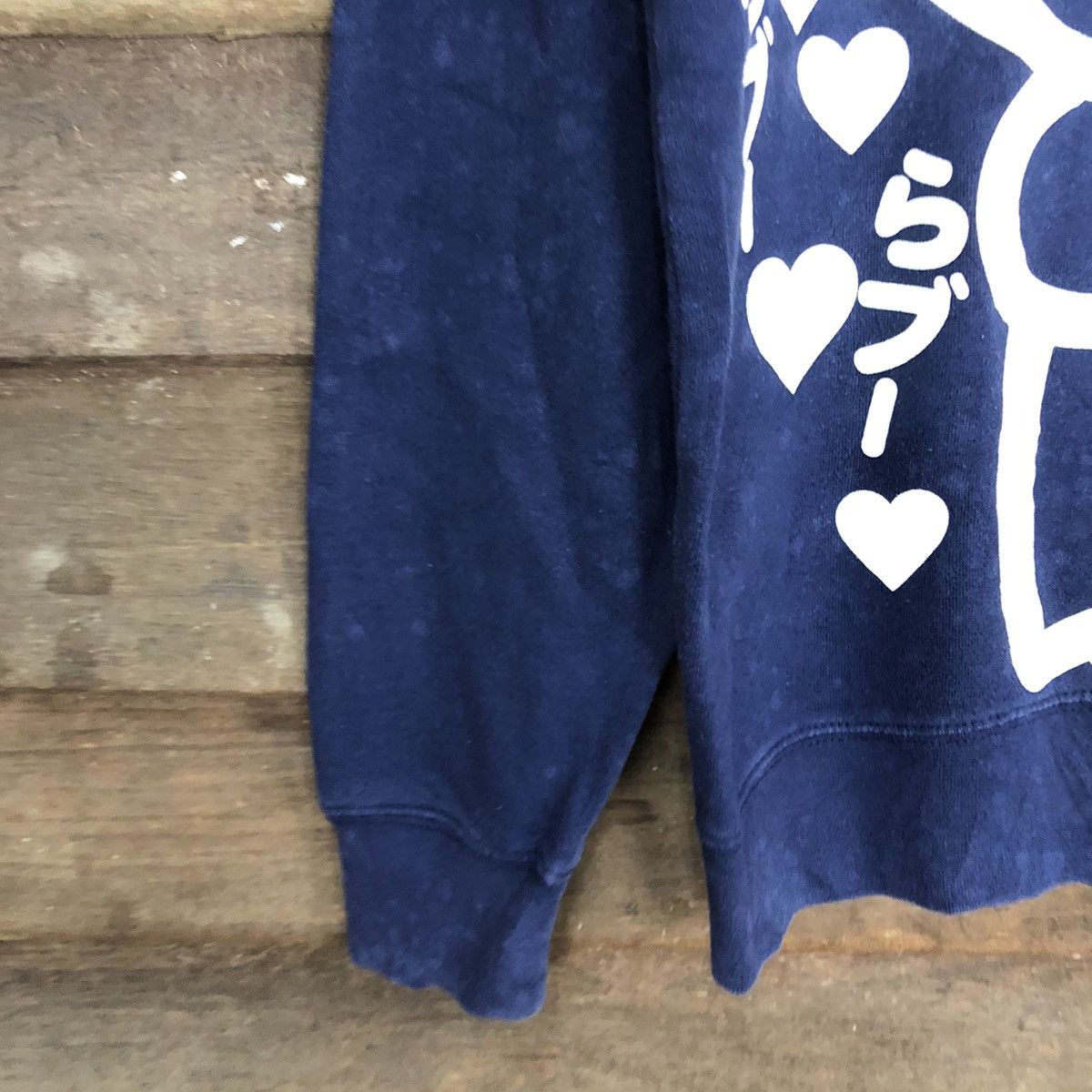 Japanese Brand Japan Pig Cartoon Dark Blue Big Logo Sweatshirt #133B Size US M / EU 48-50 / 2 - 6 Thumbnail