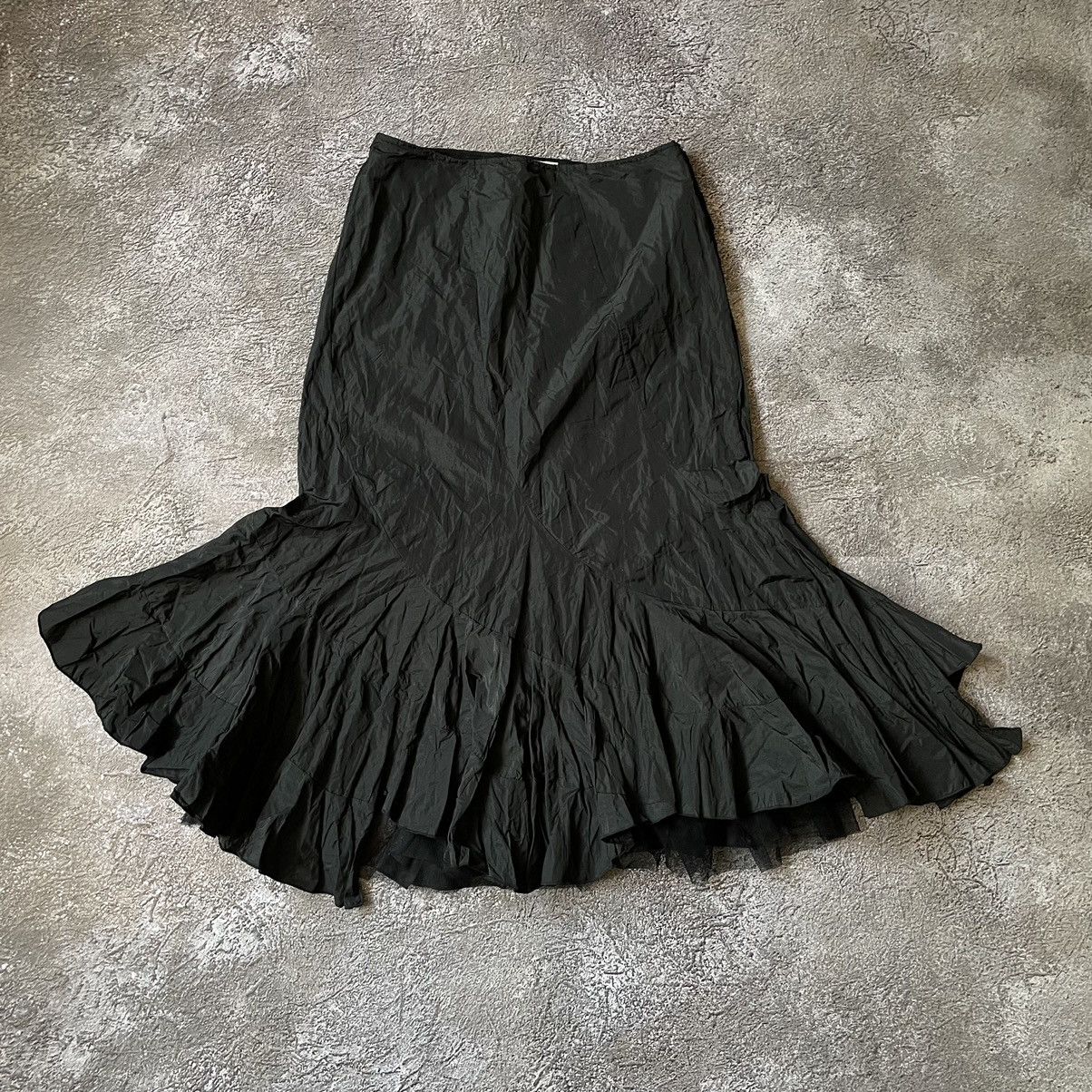 Vintage Vintage 90s Black Maxi Skirt Pleated Grunge Y2K Washed 38 Size 26" / US 2 / IT 38 - 2 Thumbnail