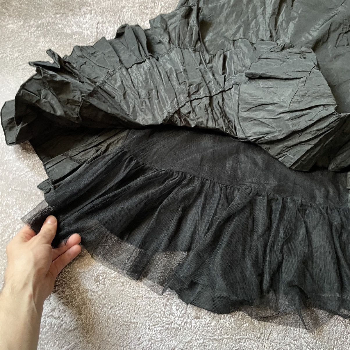 Vintage Vintage 90s Black Maxi Skirt Pleated Grunge Y2K Washed 38 Size 26" / US 2 / IT 38 - 4 Thumbnail