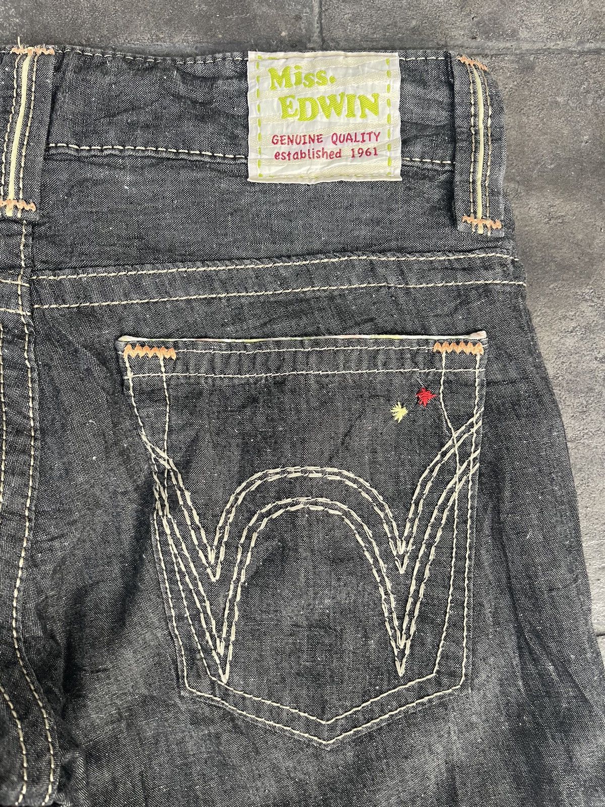 Edwin JAPAN MADE Miss Edwin Jeans Size 28" / US 6 / IT 42 - 5 Thumbnail