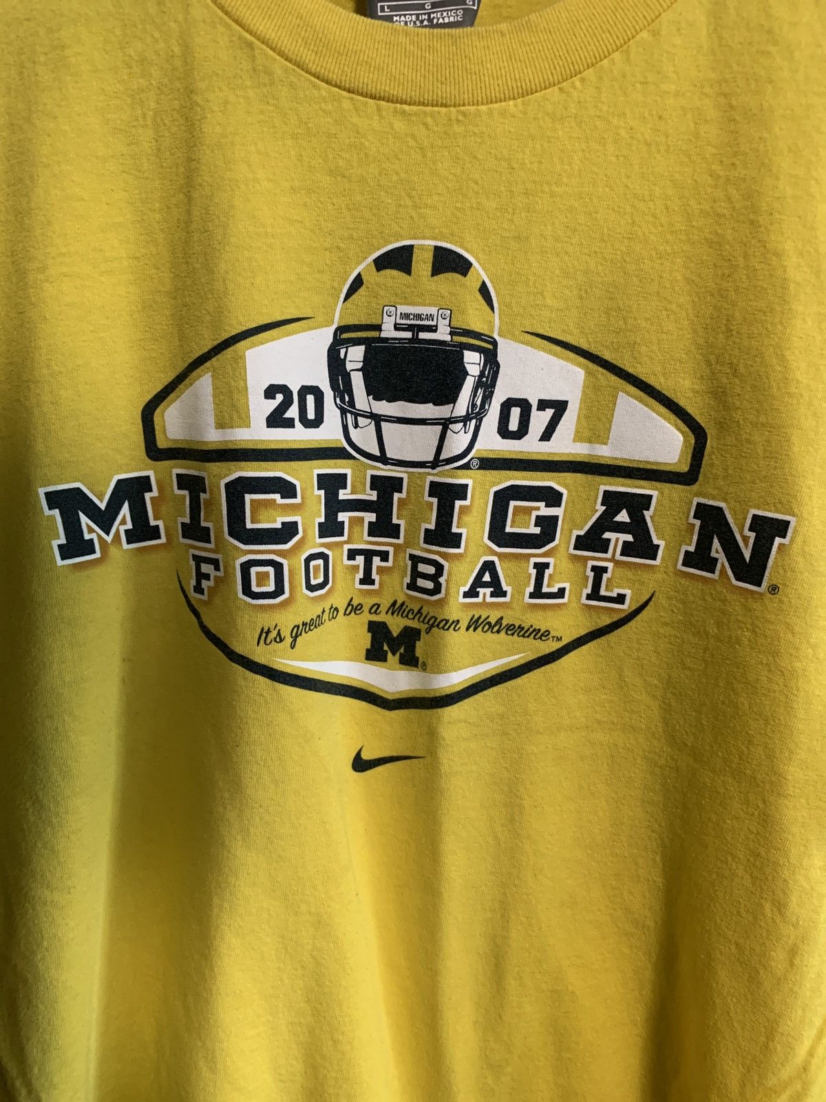 NFL × Nike × Vintage 2007 Nike Michigan College Football tee Size US L / EU 52-54 / 3 - 2 Thumbnail