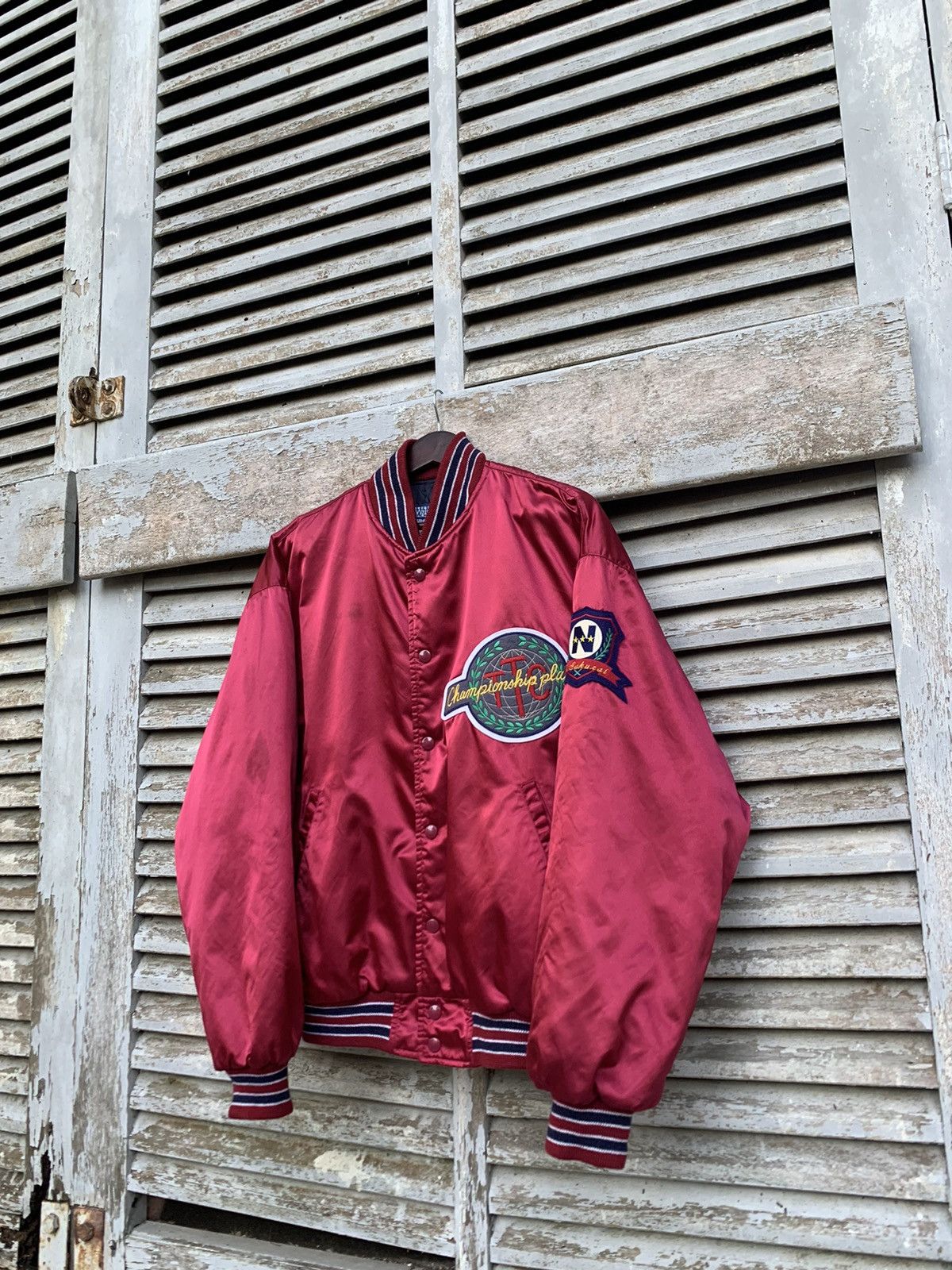 Vintage 👹Vintage NANZAN UNIV 1949 Maroon Varsity Jacket Size US M / EU 48-50 / 2 - 2 Thumbnail