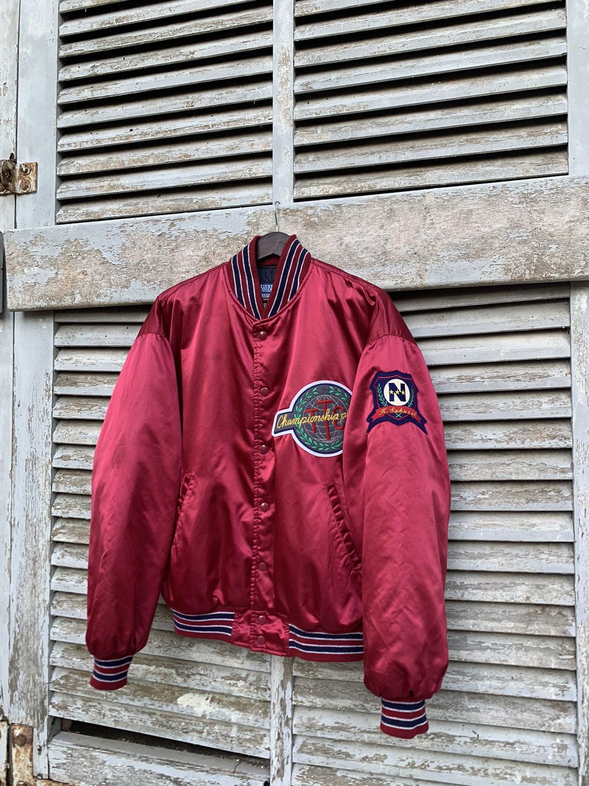 Vintage 👹Vintage NANZAN UNIV 1949 Maroon Varsity Jacket Size US M / EU 48-50 / 2 - 8 Thumbnail