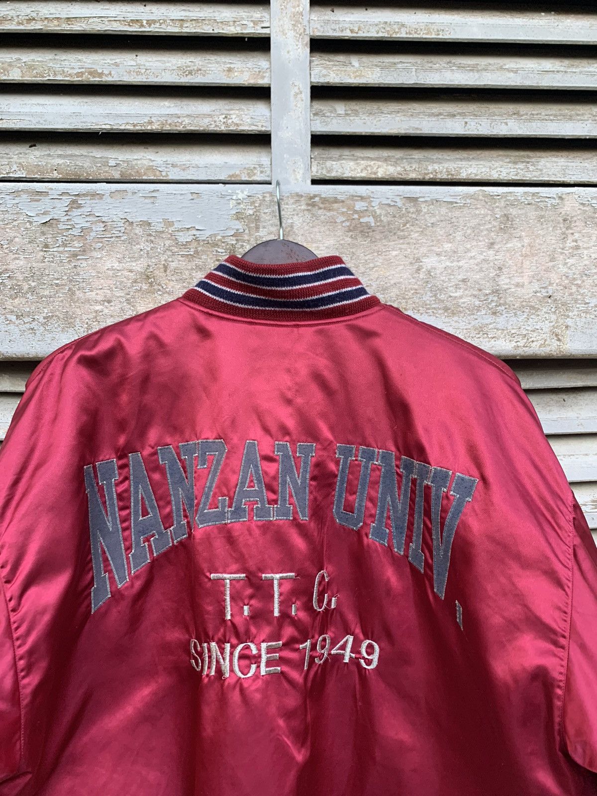 Vintage 👹Vintage NANZAN UNIV 1949 Maroon Varsity Jacket Size US M / EU 48-50 / 2 - 11 Thumbnail