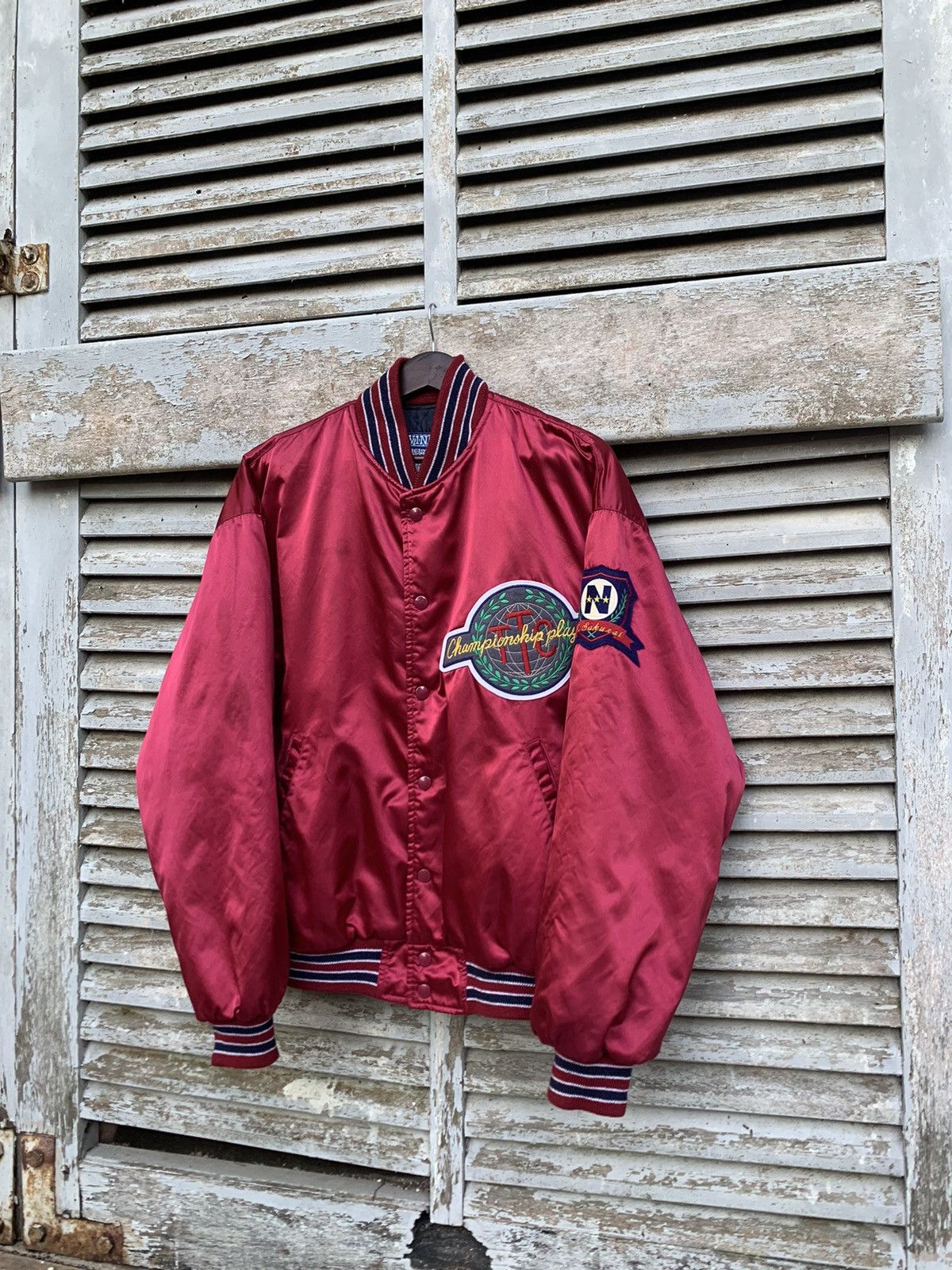 Vintage 👹Vintage NANZAN UNIV 1949 Maroon Varsity Jacket Size US M / EU 48-50 / 2 - 1 Thumbnail