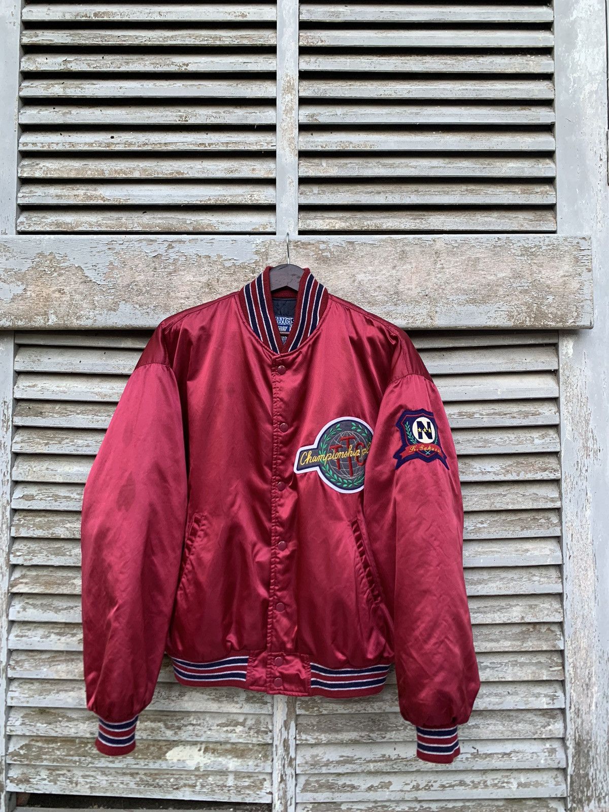 Vintage 👹Vintage NANZAN UNIV 1949 Maroon Varsity Jacket Size US M / EU 48-50 / 2 - 9 Thumbnail