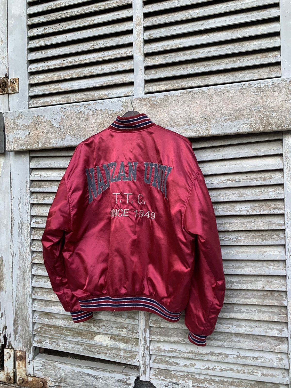 Vintage 👹Vintage NANZAN UNIV 1949 Maroon Varsity Jacket Size US M / EU 48-50 / 2 - 3 Thumbnail