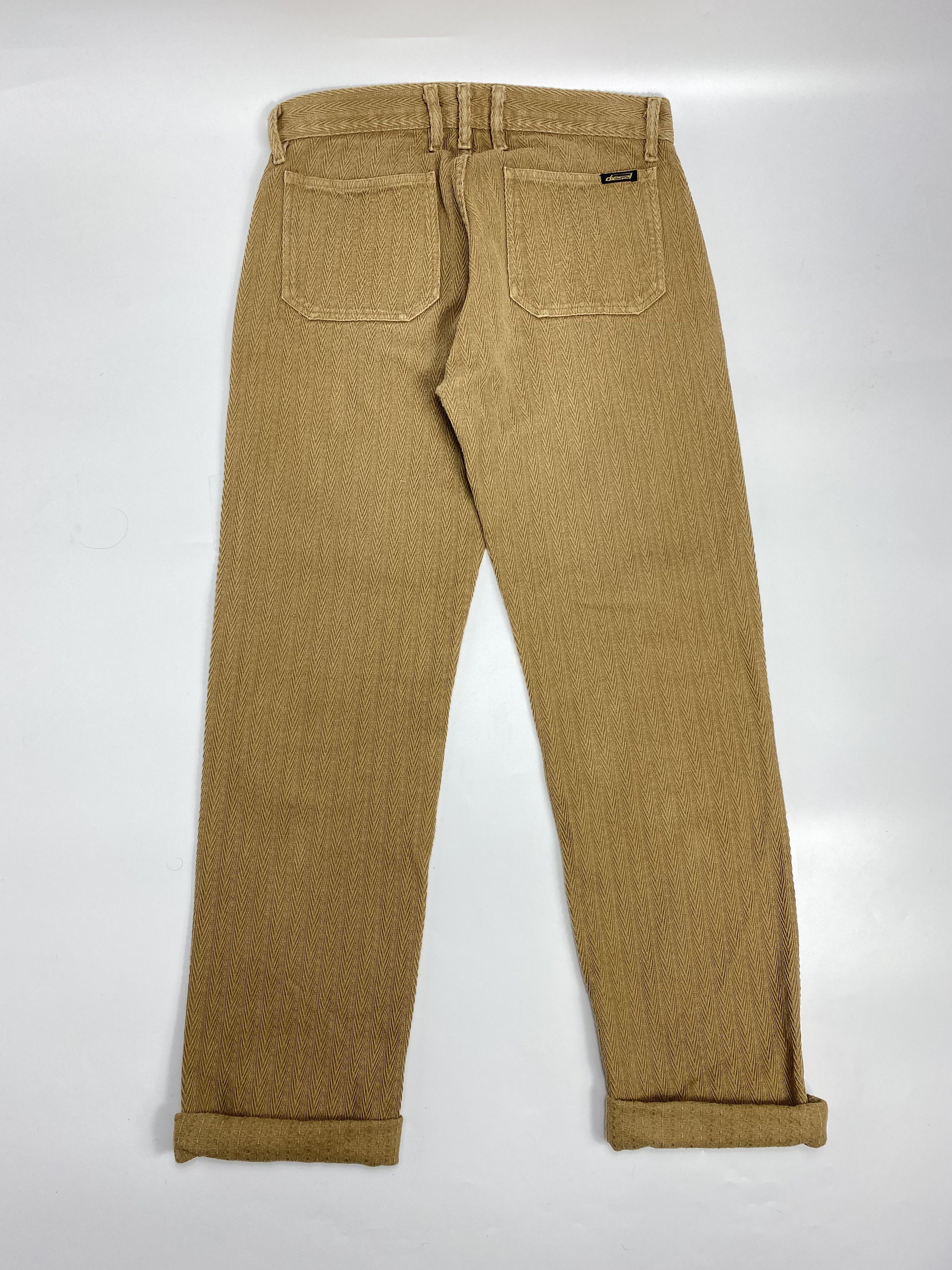 Diesel × Vintage Diesel 90s Vintage Creased Chevron Weave Washed Jeans Size US 30 / EU 46 - 7 Thumbnail