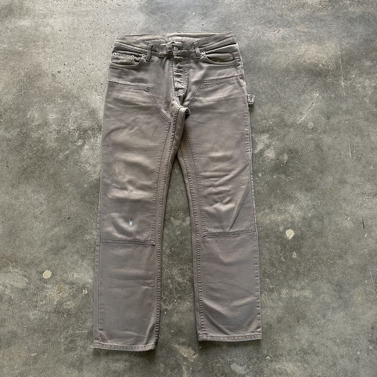 image of Helmut Lang Ss99 Sage Grey Double Knee Work Pants, Men's (Size 33)