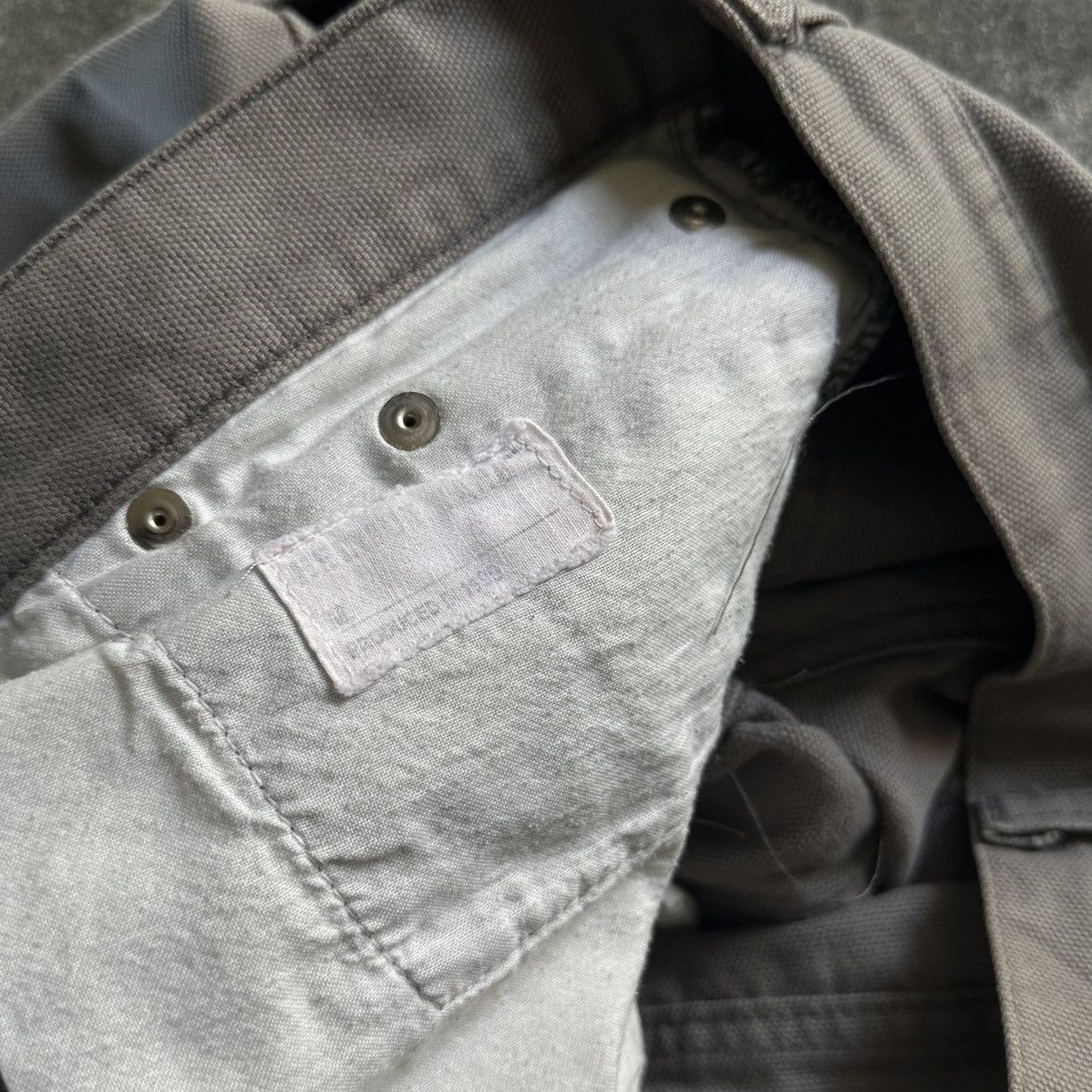 Helmut Lang SS99 Sage Grey Double Knee Work Pants Size US 33 - 7 Thumbnail