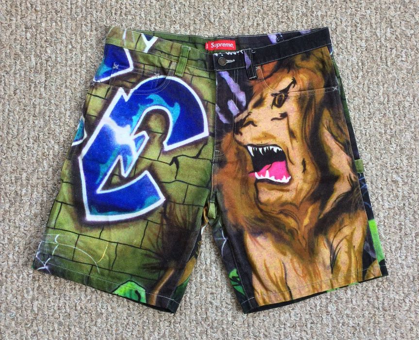 Supreme S/S 2018 Supreme Lion's Den Painter Shorts | Grailed