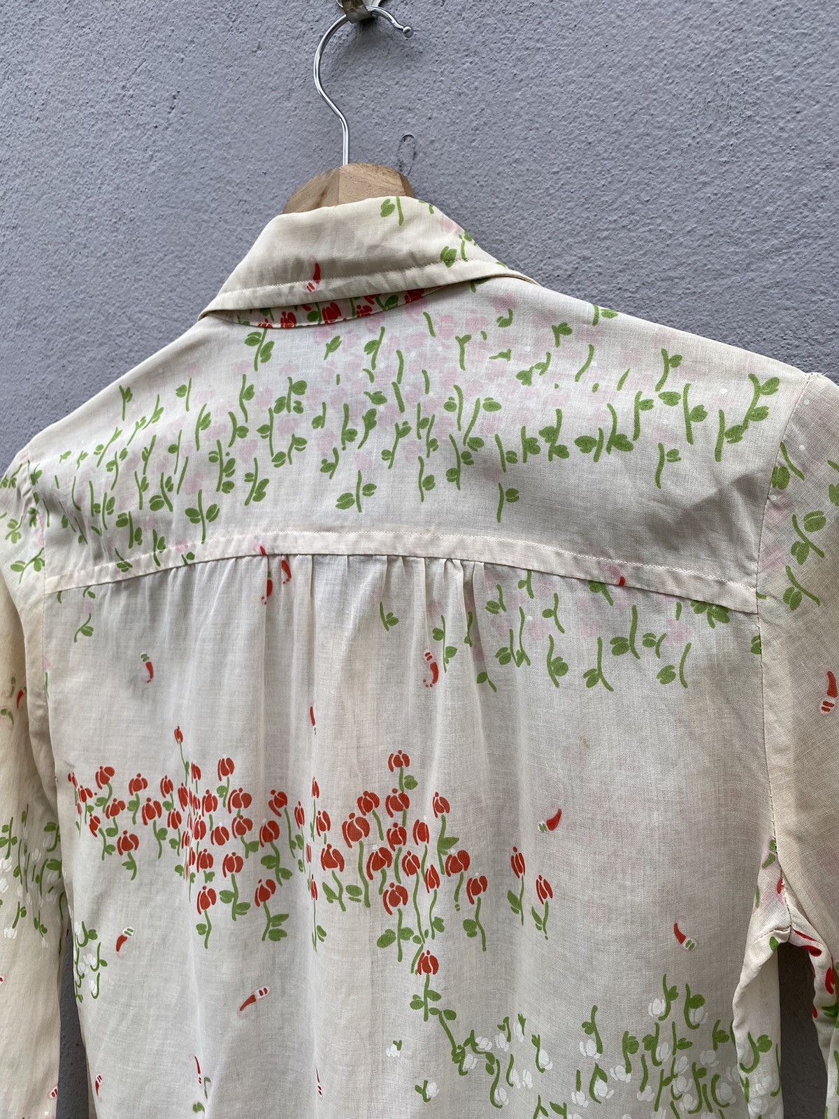 Christian Dior Monsieur 🔥MEGA RARE🔥 Vintage 80s CHRISTIAN DIOR Roses Blouse Size M / US 6-8 / IT 42-44 - 15 Thumbnail