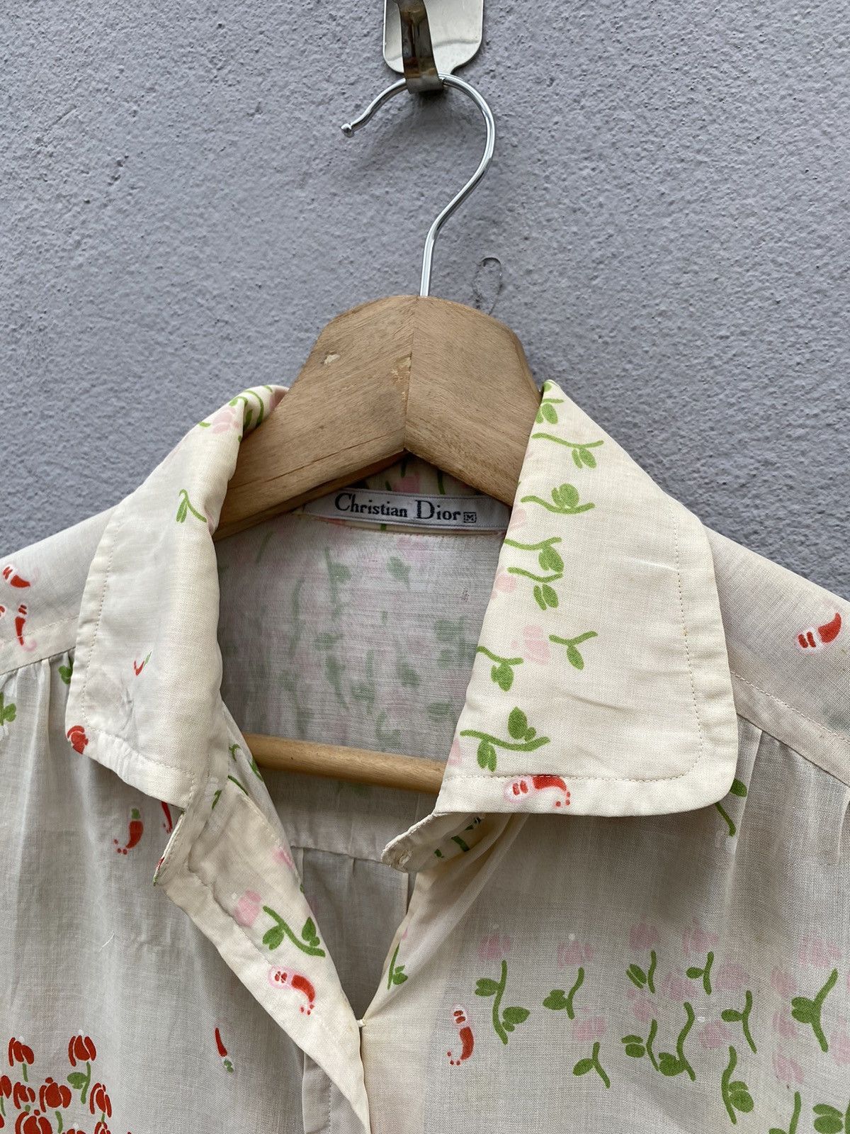 Christian Dior Monsieur 🔥MEGA RARE🔥 Vintage 80s CHRISTIAN DIOR Roses Blouse Size M / US 6-8 / IT 42-44 - 12 Thumbnail