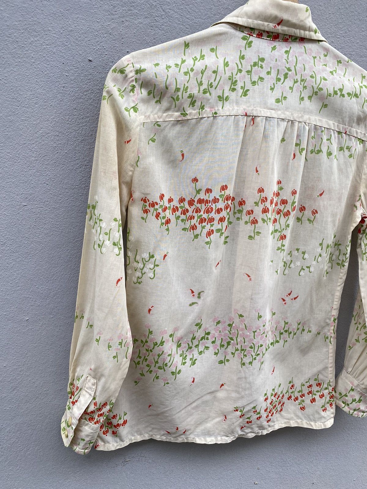 Christian Dior Monsieur 🔥MEGA RARE🔥 Vintage 80s CHRISTIAN DIOR Roses Blouse Size M / US 6-8 / IT 42-44 - 17 Thumbnail