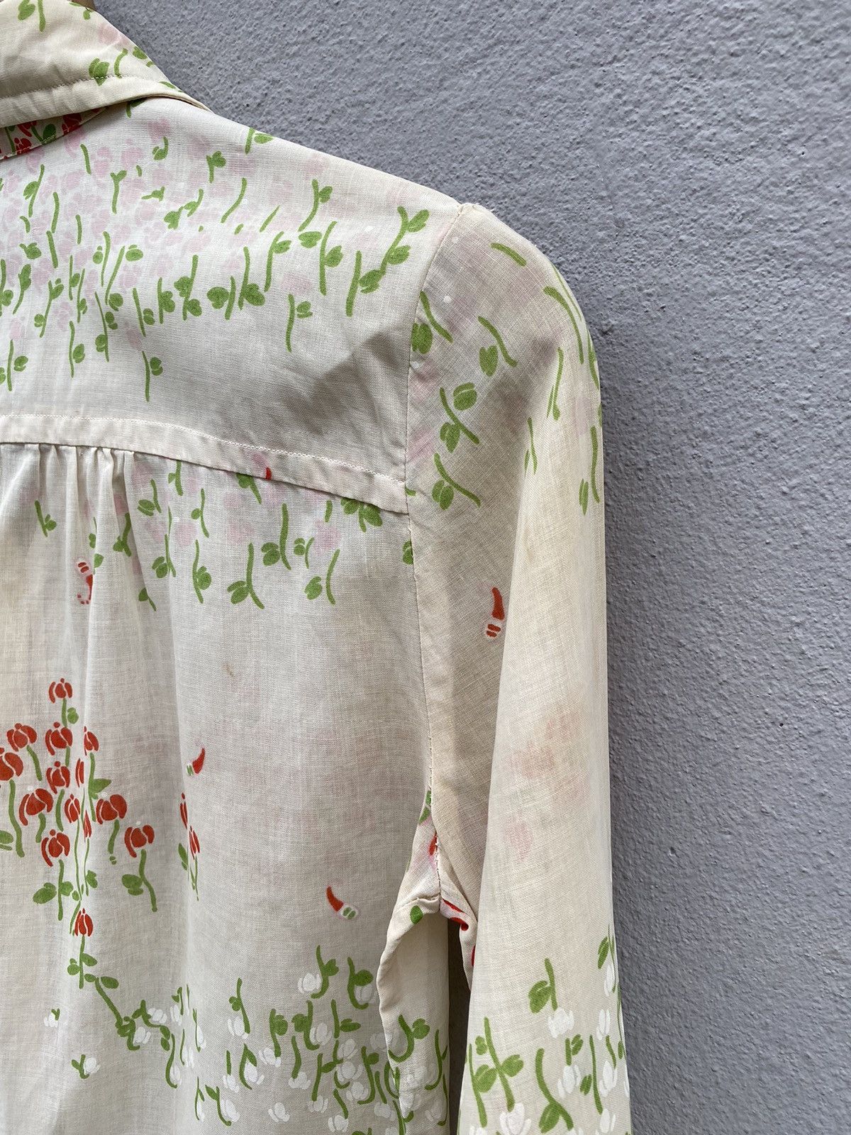 Christian Dior Monsieur 🔥MEGA RARE🔥 Vintage 80s CHRISTIAN DIOR Roses Blouse Size M / US 6-8 / IT 42-44 - 16 Thumbnail