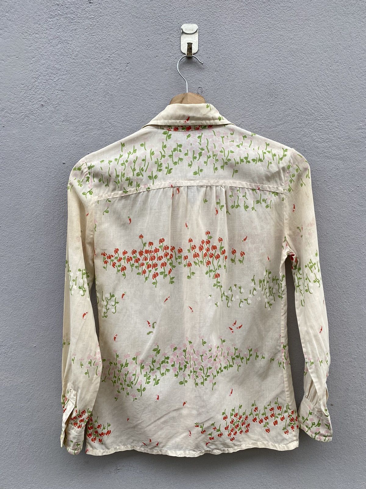 Christian Dior Monsieur 🔥MEGA RARE🔥 Vintage 80s CHRISTIAN DIOR Roses Blouse Size M / US 6-8 / IT 42-44 - 14 Thumbnail