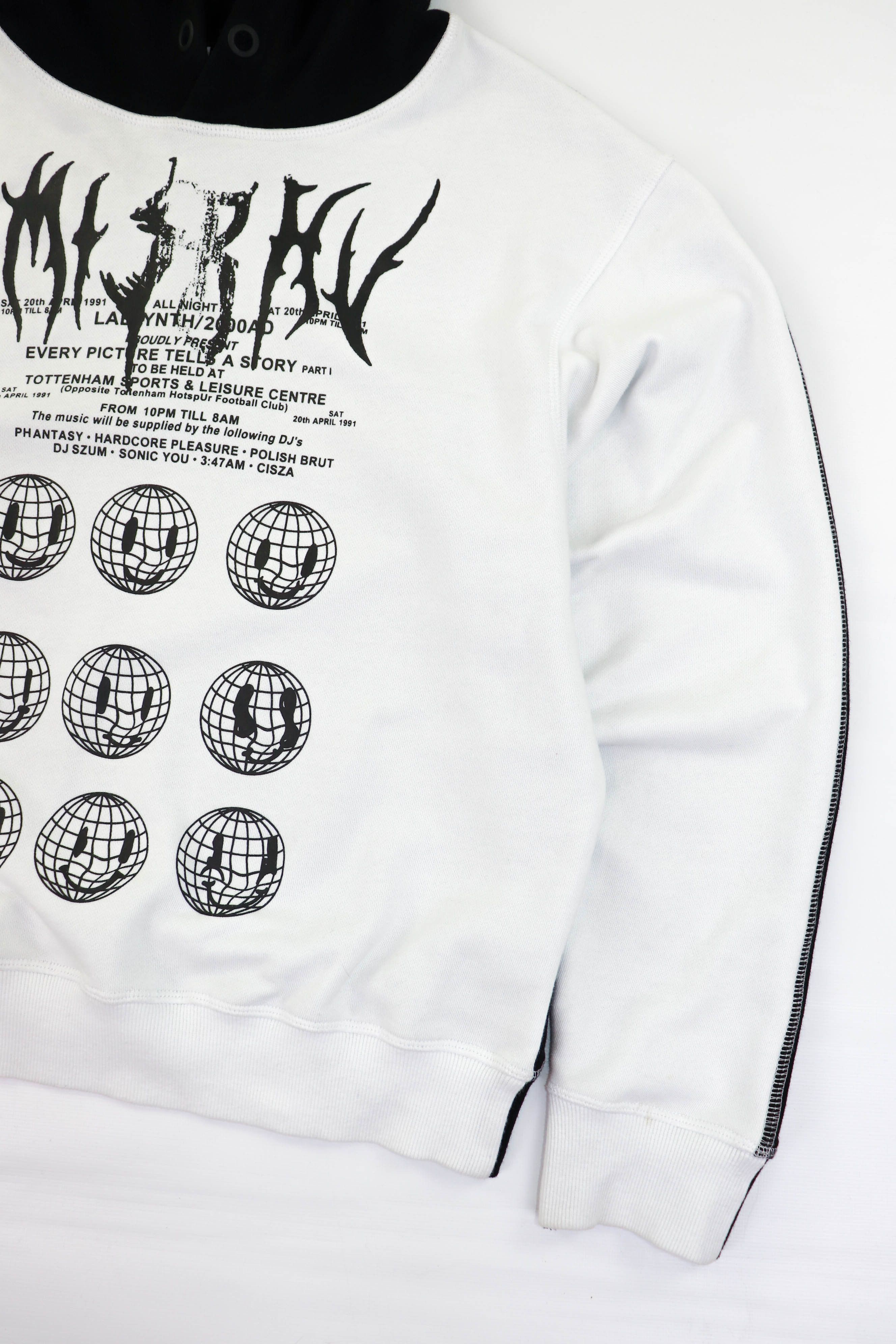 Misbhv MISBHV Made in Poland Graphics Black White Split Hoodie Size US M / EU 48-50 / 2 - 6 Thumbnail