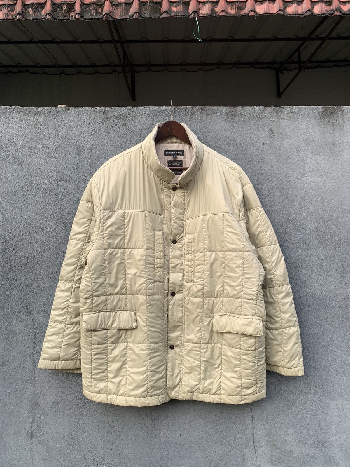 Japanese Brand 🪖versized D Homme A Homme Warmal Cream Puffer Jacket Size US XXL / EU 58 / 5 - 1 Thumbnail