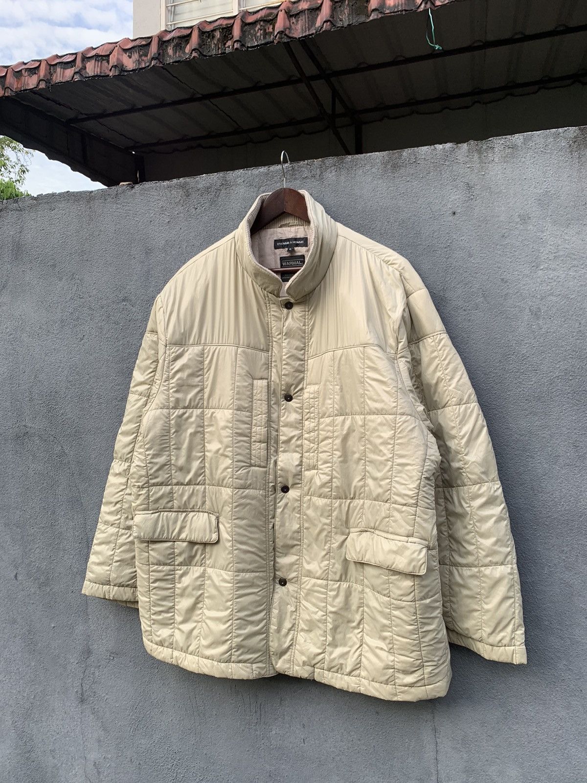 Japanese Brand 🪖versized D Homme A Homme Warmal Cream Puffer Jacket Size US XXL / EU 58 / 5 - 5 Thumbnail