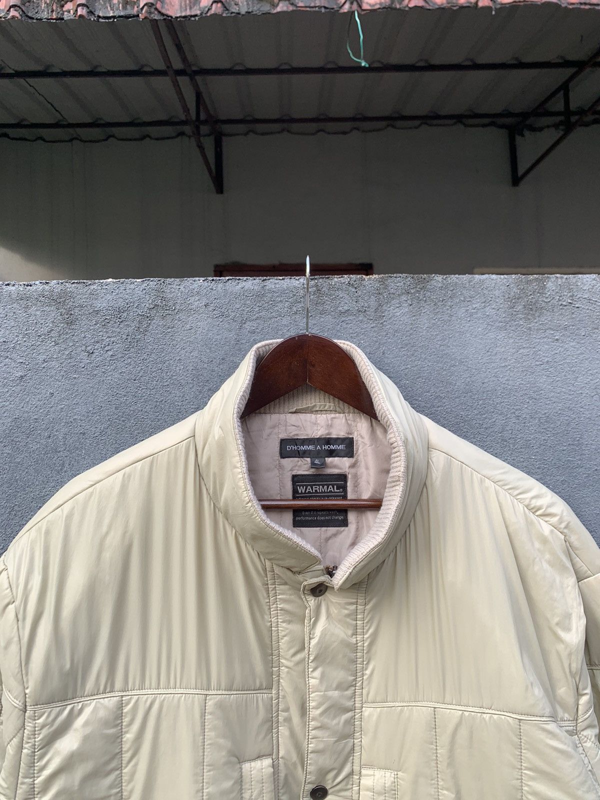 Japanese Brand 🪖versized D Homme A Homme Warmal Cream Puffer Jacket Size US XXL / EU 58 / 5 - 7 Thumbnail