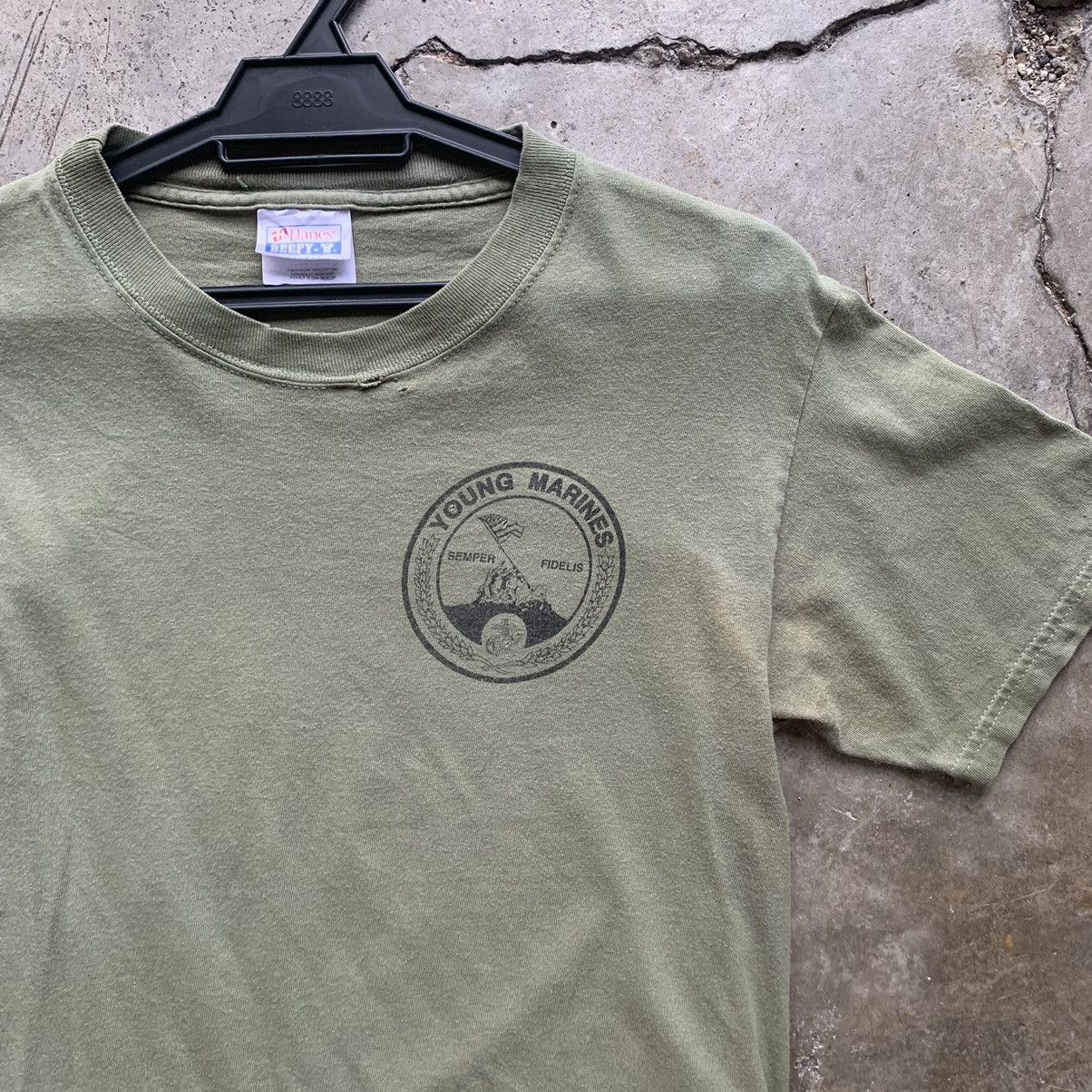 Hanes × Vintage United States Marine Corps vintage green tshirt tee Size US S / EU 44-46 / 1 - 4 Thumbnail