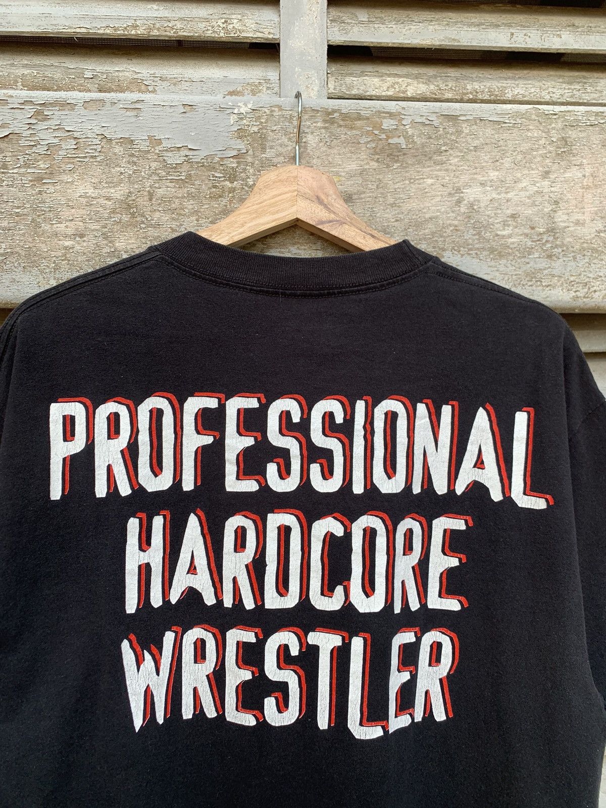 Vintage 👹1999 VTG WWE THE ROCK (PROFESSIONAL HARDCORE WRESTLER) Size US L / EU 52-54 / 3 - 11 Thumbnail