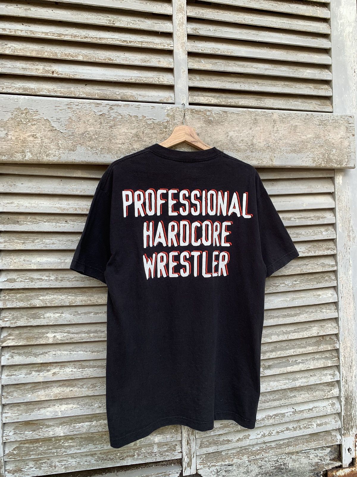 Vintage 👹1999 VTG WWE THE ROCK (PROFESSIONAL HARDCORE WRESTLER) Size US L / EU 52-54 / 3 - 10 Thumbnail