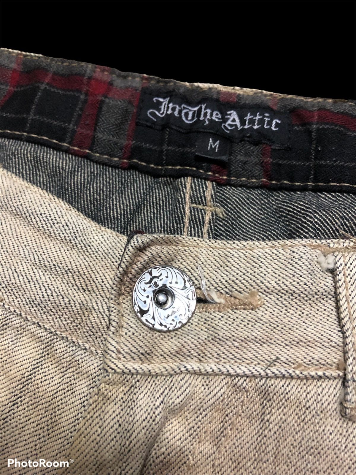 In The Attic ZIPPER DISTRESSED WASHED DENIM BY IN THE ATTIC Size US 32 / EU 48 - 3 Thumbnail
