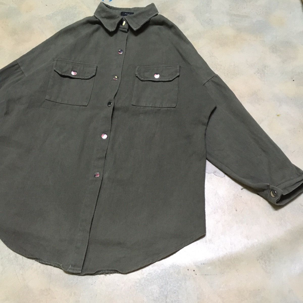 Japanese Brand Japanese Brand Military Army Olive green Button up Shirt Size US L / EU 52-54 / 3 - 4 Thumbnail