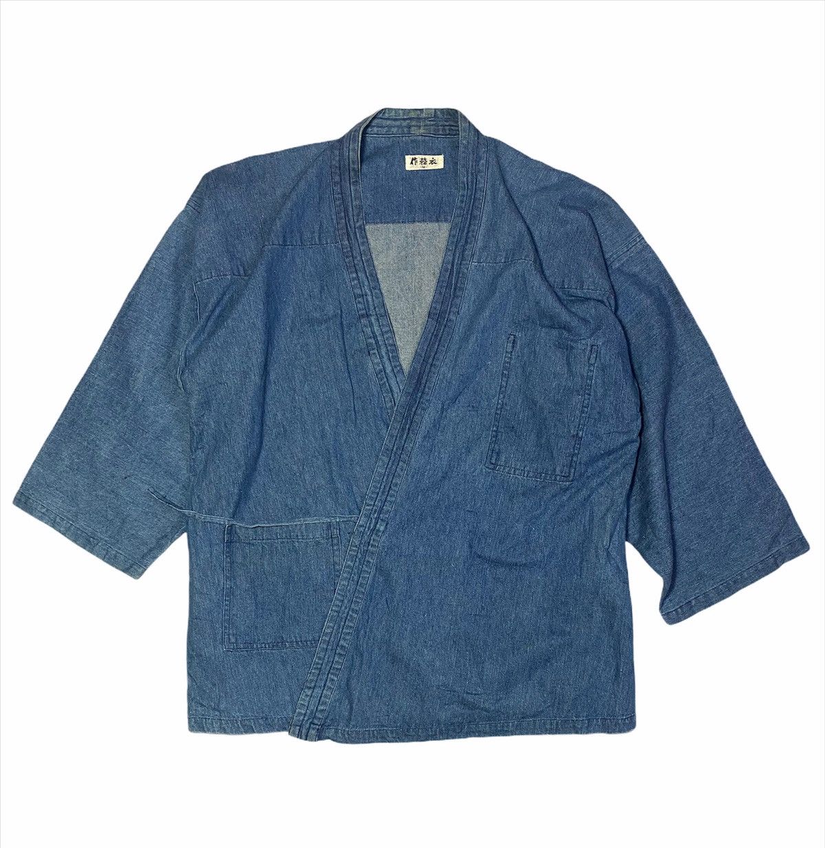 Other Vintage Denim Hanten kimono Jacket Size US L / EU 52-54 / 3 - 3 Thumbnail