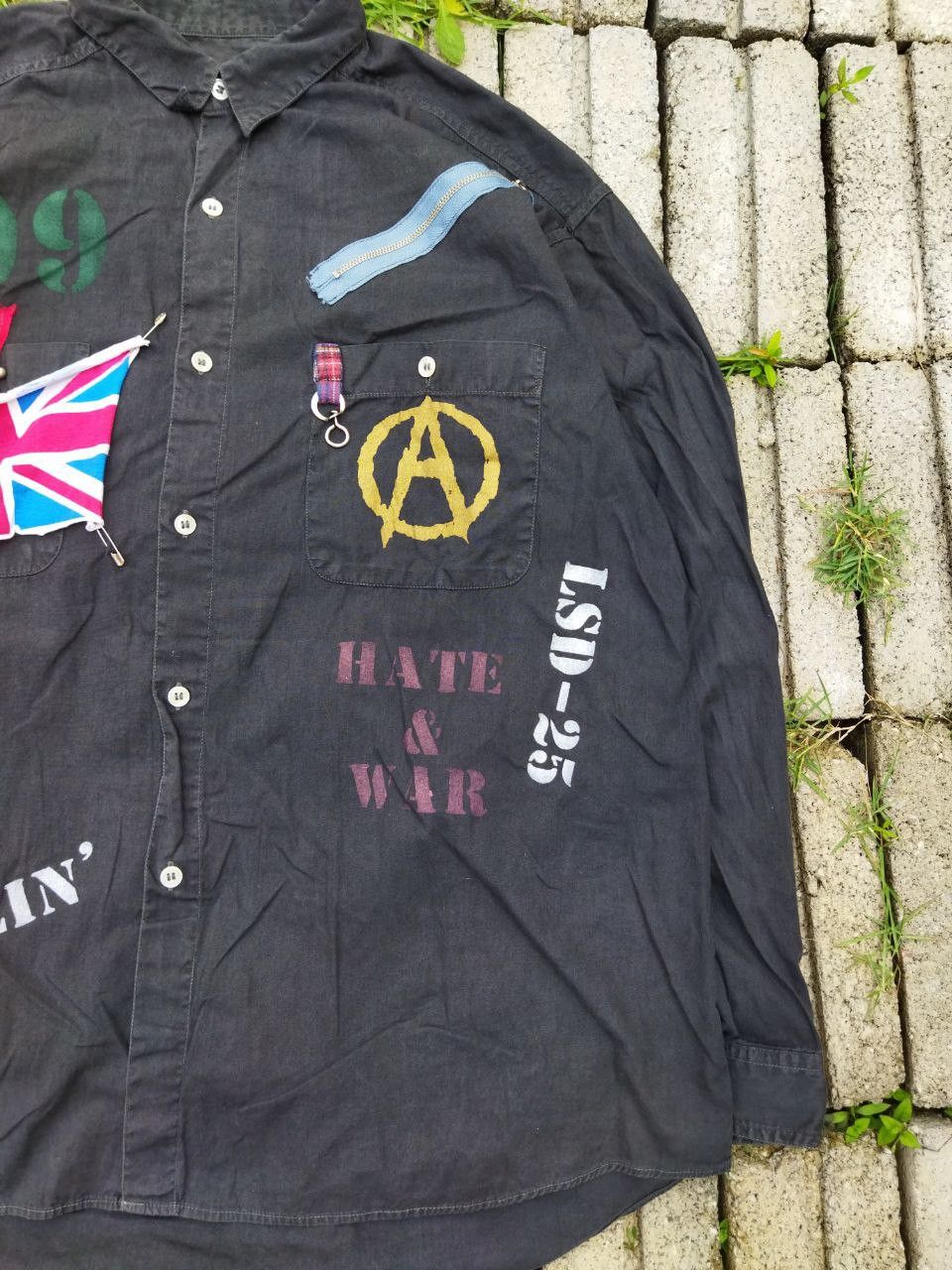 If Six Was Nine Vintage Punks Not Dead Hate&War MissingTag Oversized Shirt Size US L / EU 52-54 / 3 - 3 Thumbnail