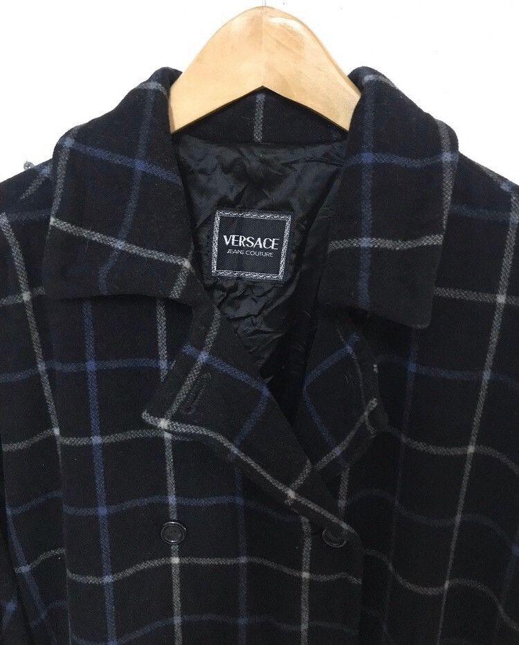 Versace Versace jeans couture tartan over coat jacket Size US L / EU 52-54 / 3 - 3 Thumbnail