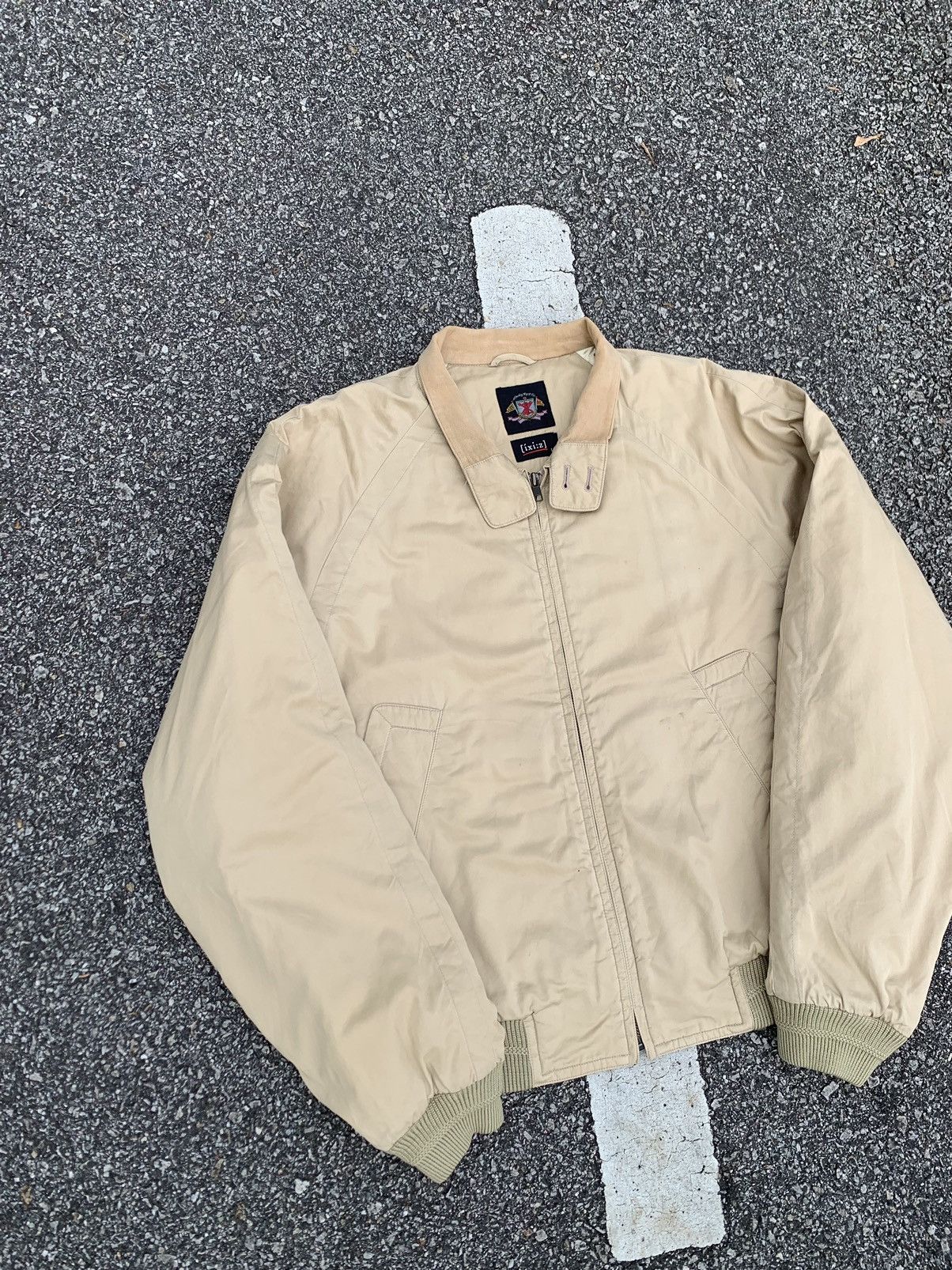 Vintage 🪖Vintage [ixi:z] Khakis Bomber Jacket Size US L / EU 52-54 / 3 - 6 Thumbnail