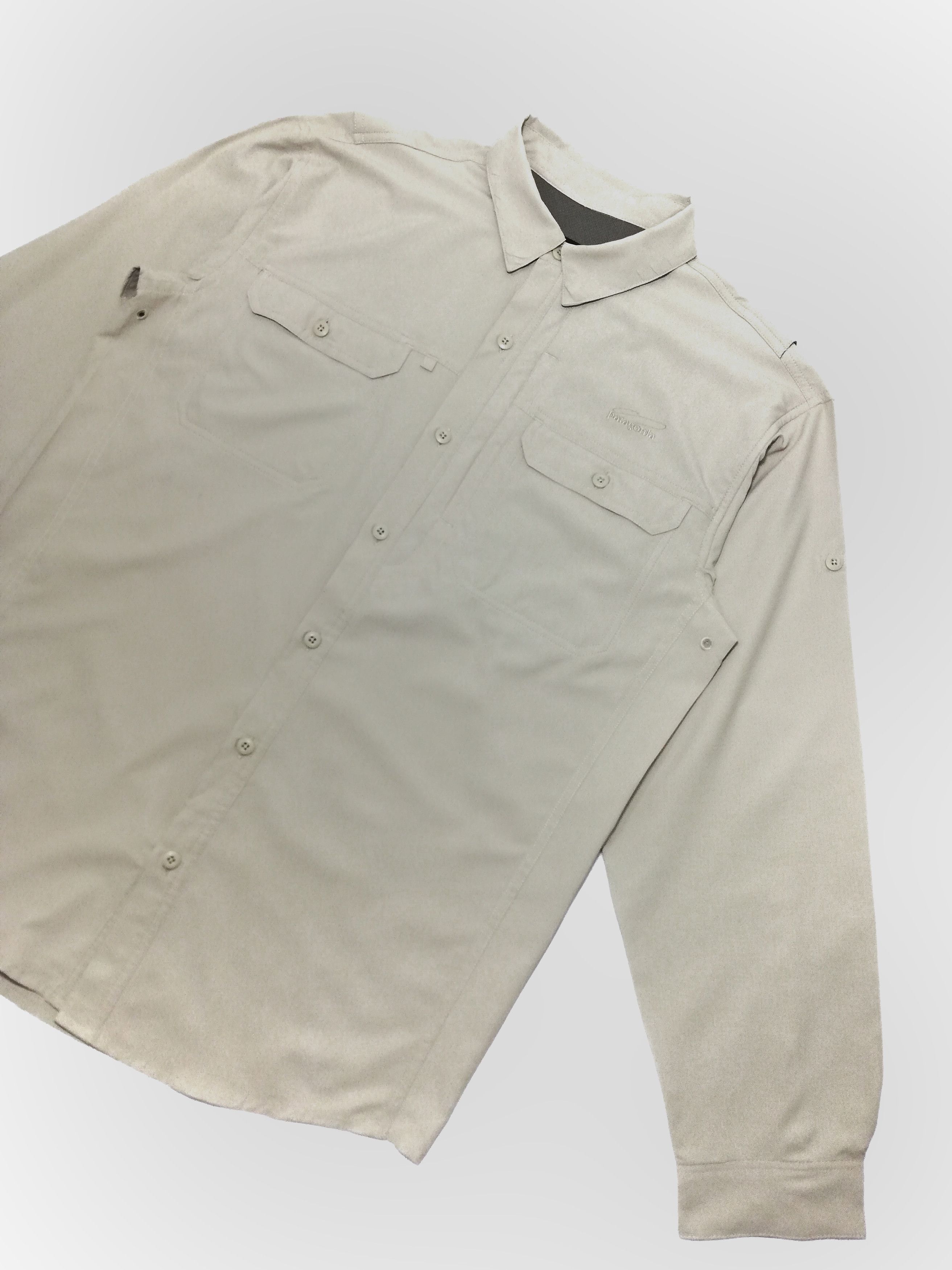 Patagonia × Vintage 🔥PATAGONIA Cream Double Pocket Button Up Plaid Polyester🔥 Size US M / EU 48-50 / 2 - 5 Thumbnail