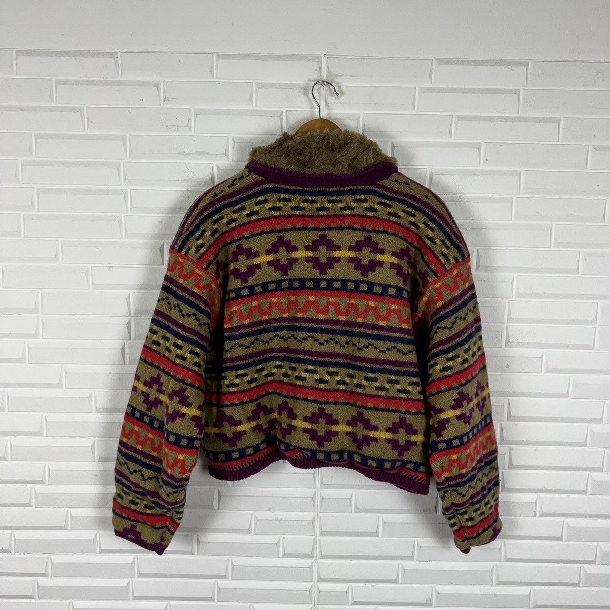 Japanese Brand RARE MINK FUR JACKET PERFECTION AQUAN B NAVAJO AZTEC DESIGN Size US M / EU 48-50 / 2 - 8 Thumbnail