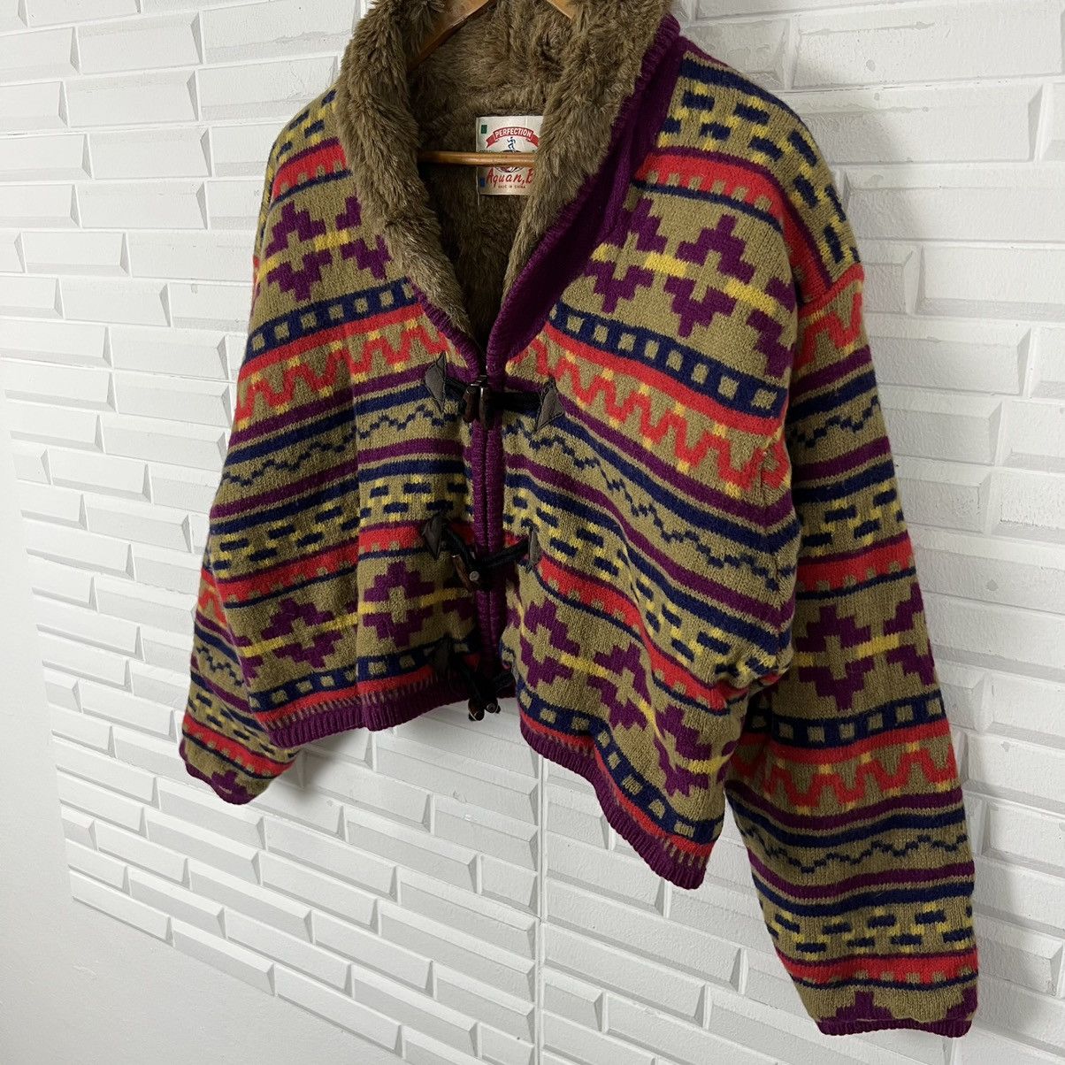 Japanese Brand RARE MINK FUR JACKET PERFECTION AQUAN B NAVAJO AZTEC DESIGN Size US M / EU 48-50 / 2 - 4 Thumbnail