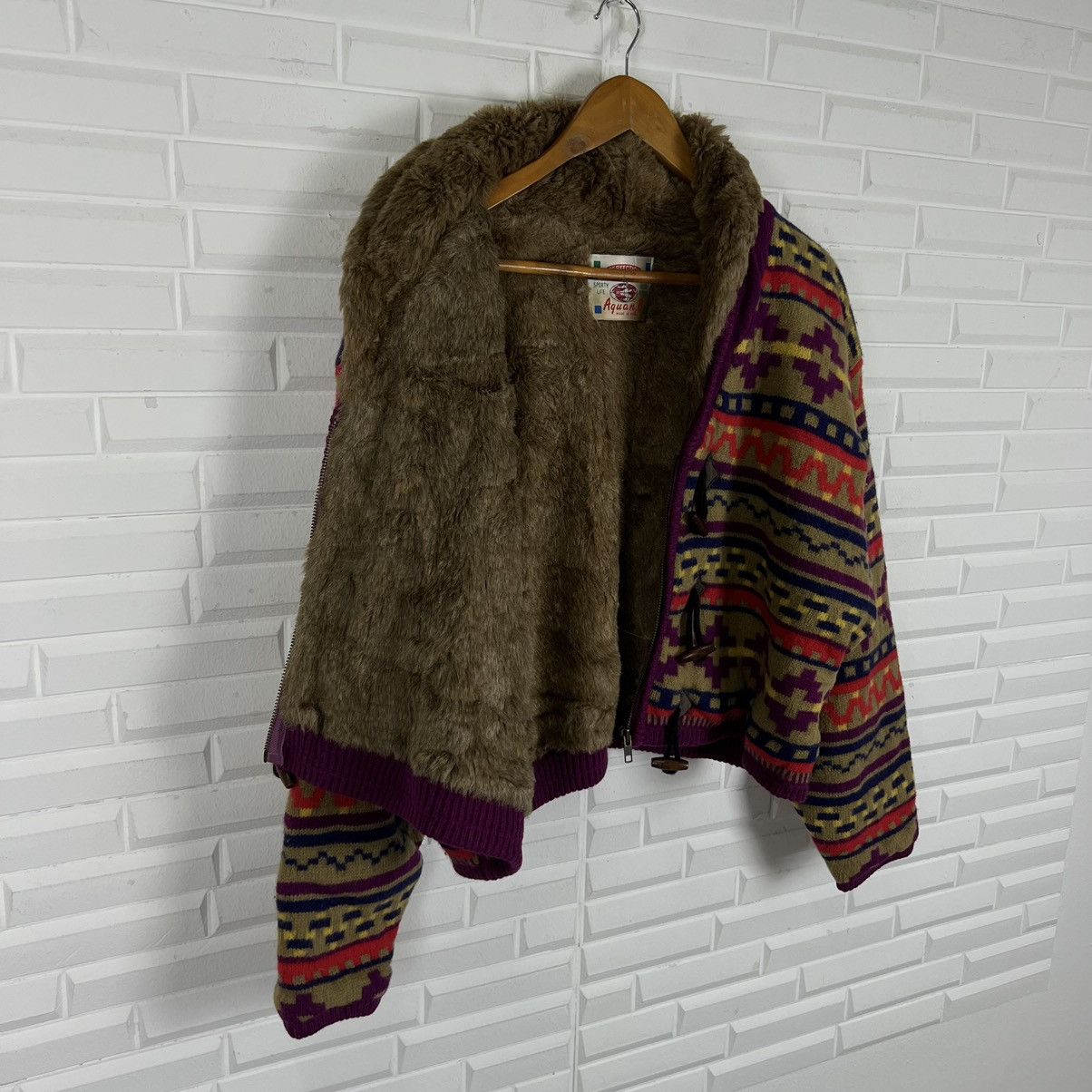 Japanese Brand RARE MINK FUR JACKET PERFECTION AQUAN B NAVAJO AZTEC DESIGN Size US M / EU 48-50 / 2 - 12 Thumbnail