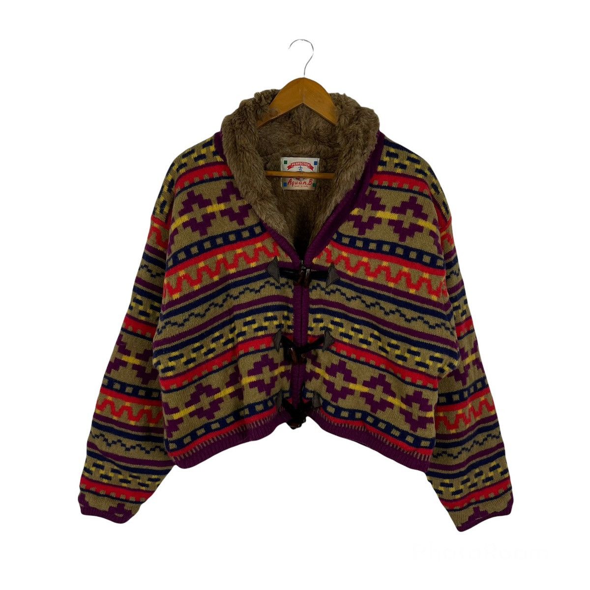 RARE MINK FUR JACKET PERFECTION AQUAN B NAVAJO AZTEC DESIGN