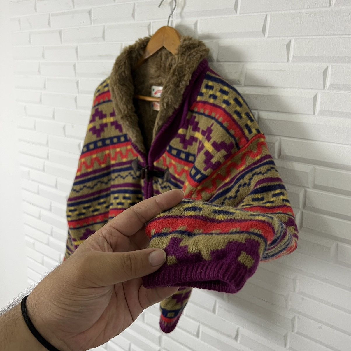 Japanese Brand RARE MINK FUR JACKET PERFECTION AQUAN B NAVAJO AZTEC DESIGN Size US M / EU 48-50 / 2 - 5 Thumbnail