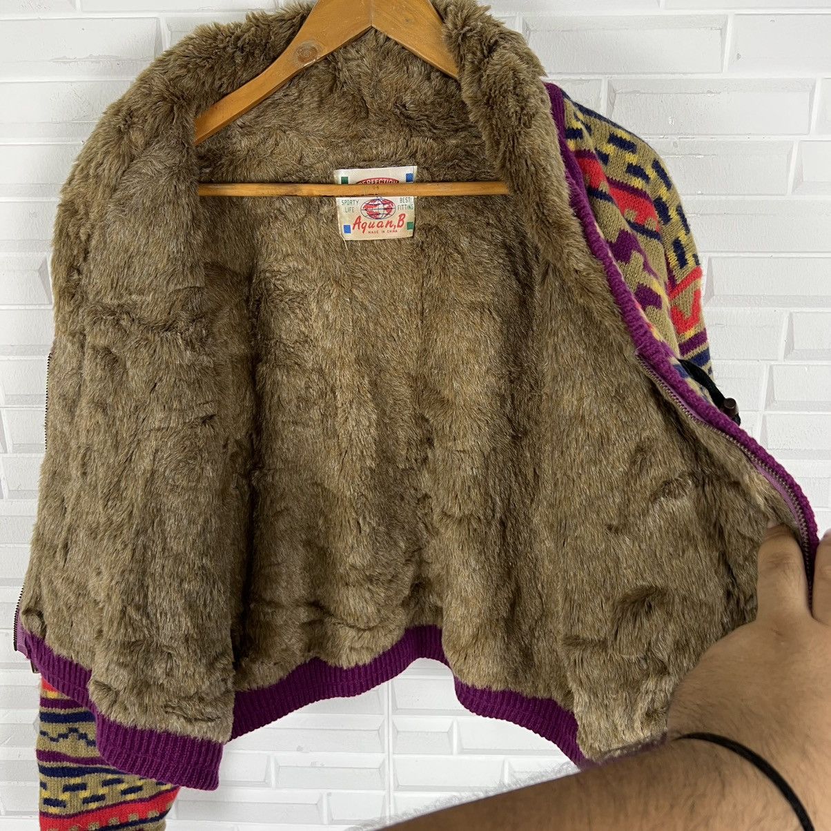 Japanese Brand RARE MINK FUR JACKET PERFECTION AQUAN B NAVAJO AZTEC DESIGN Size US M / EU 48-50 / 2 - 13 Thumbnail