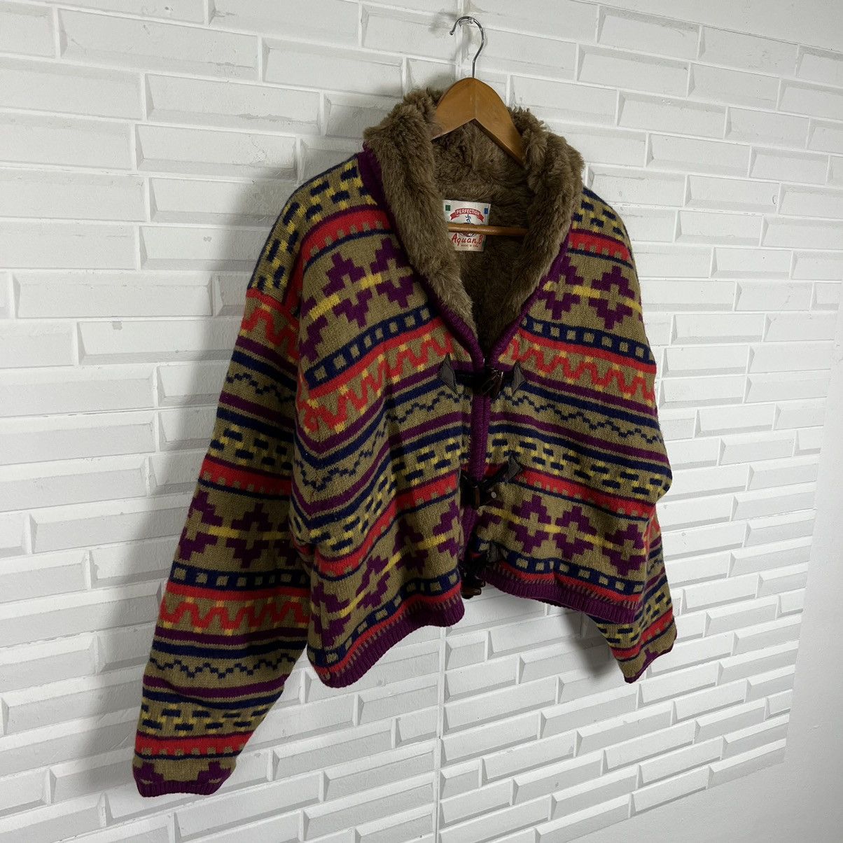 Japanese Brand RARE MINK FUR JACKET PERFECTION AQUAN B NAVAJO AZTEC DESIGN Size US M / EU 48-50 / 2 - 2 Thumbnail