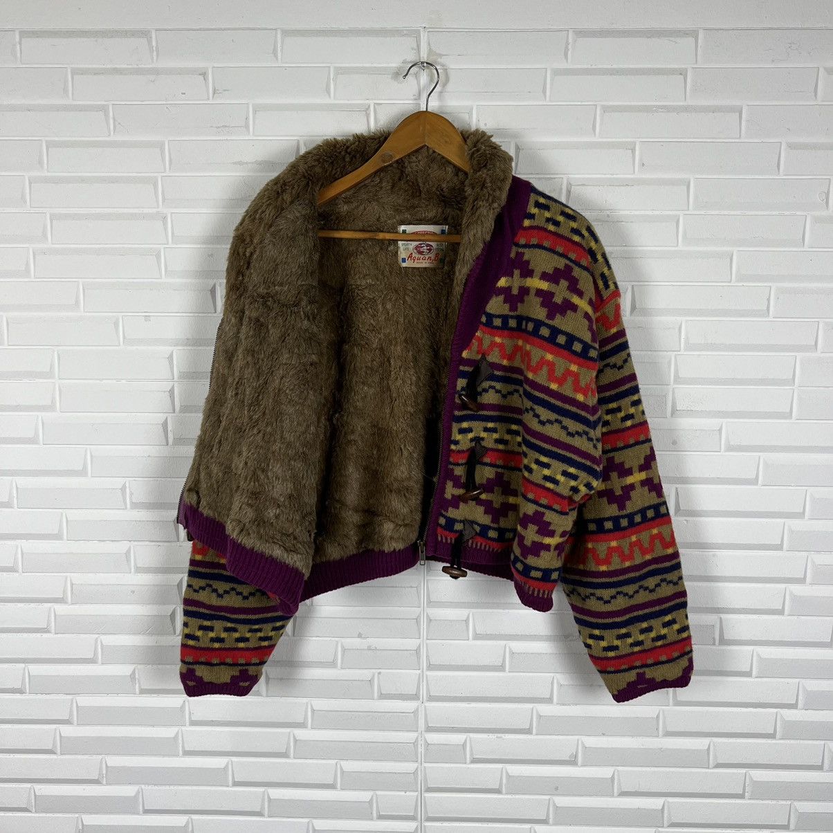 Japanese Brand RARE MINK FUR JACKET PERFECTION AQUAN B NAVAJO AZTEC DESIGN Size US M / EU 48-50 / 2 - 11 Thumbnail